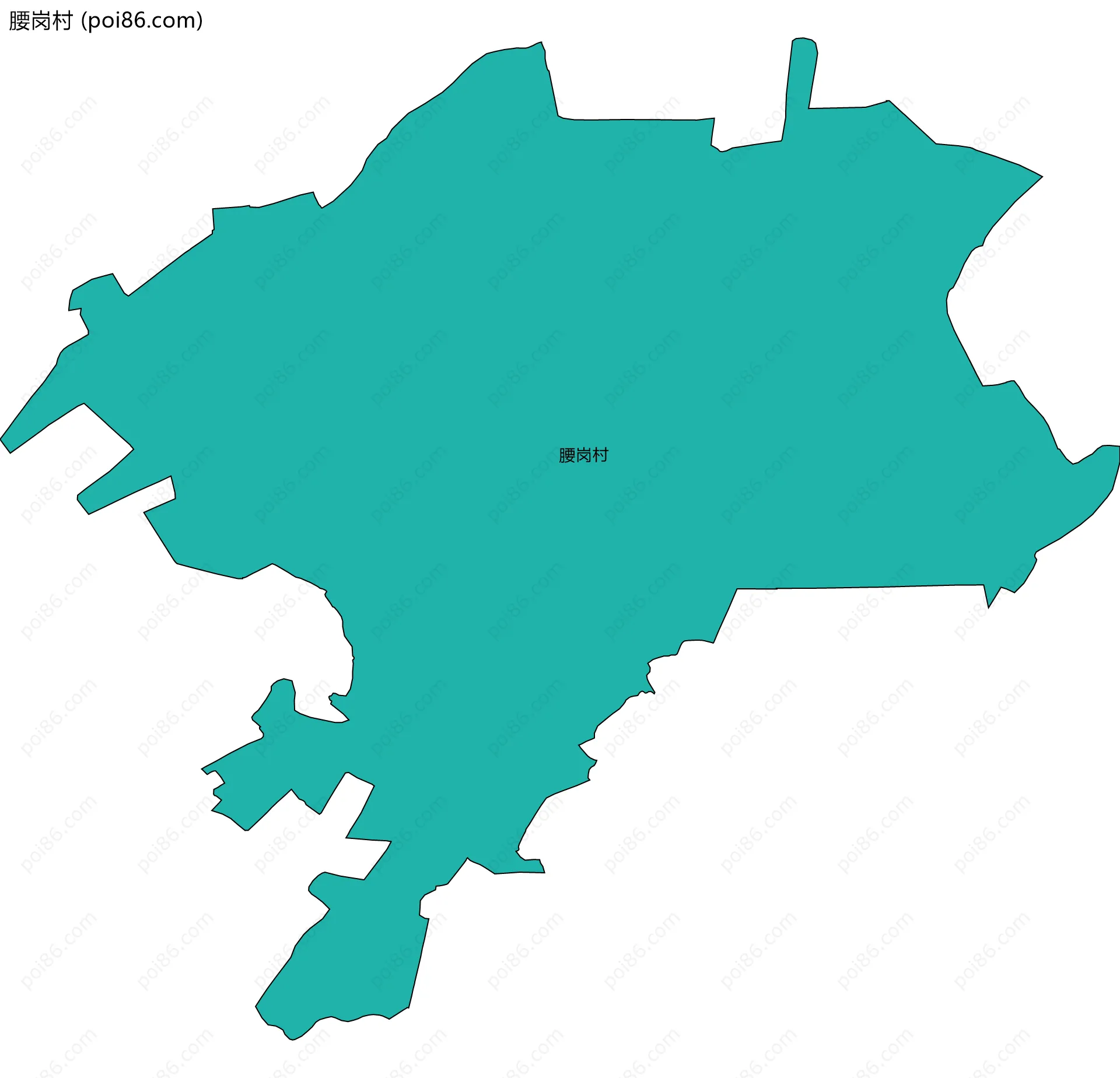 腰岗村边界地图