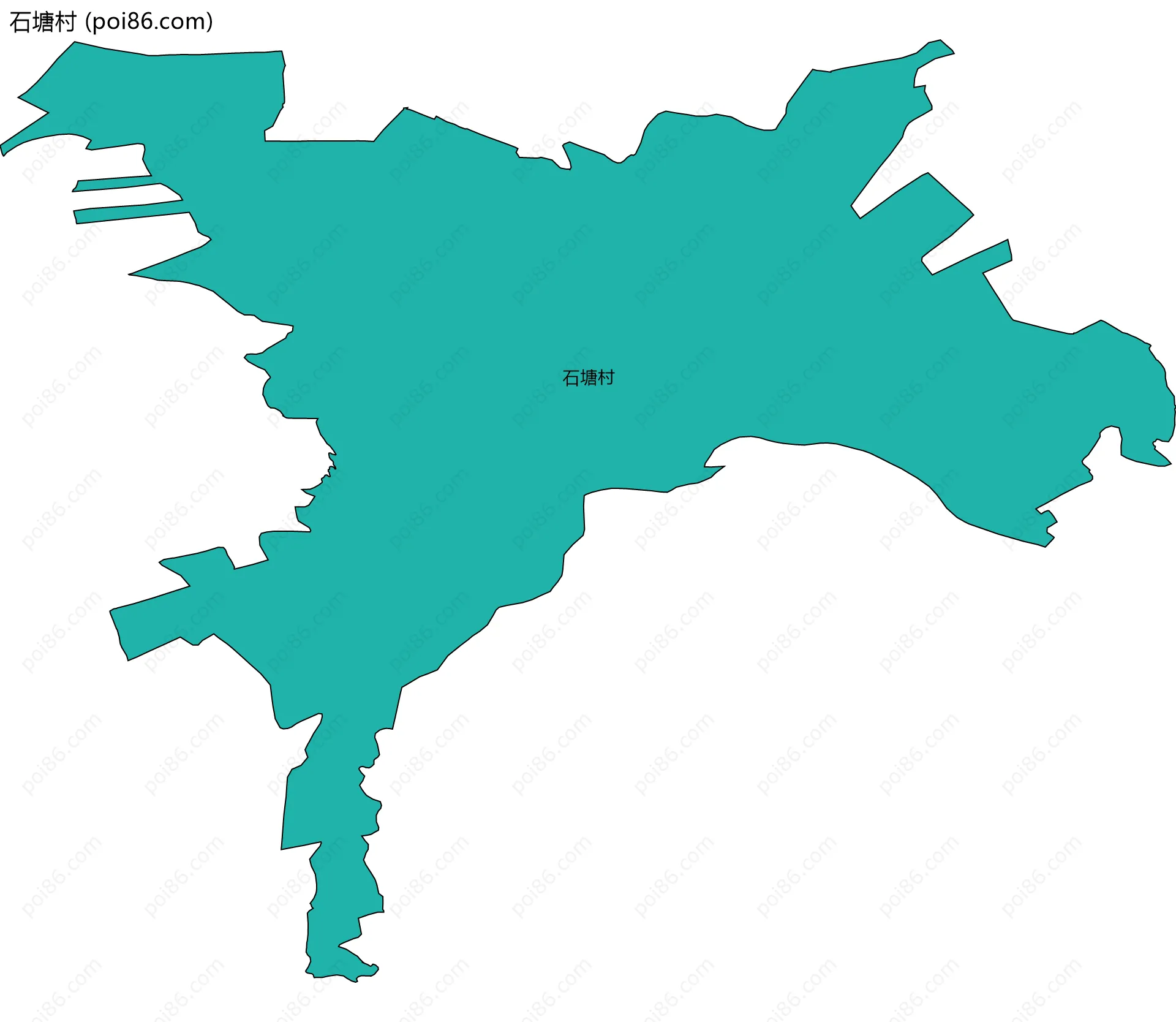 石塘村边界地图