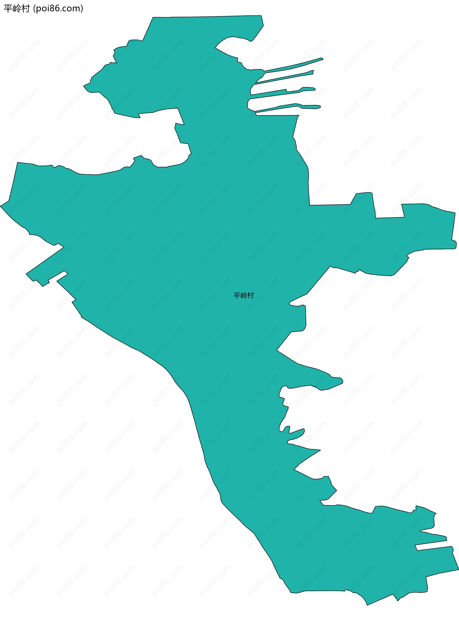 平岭村边界地图
