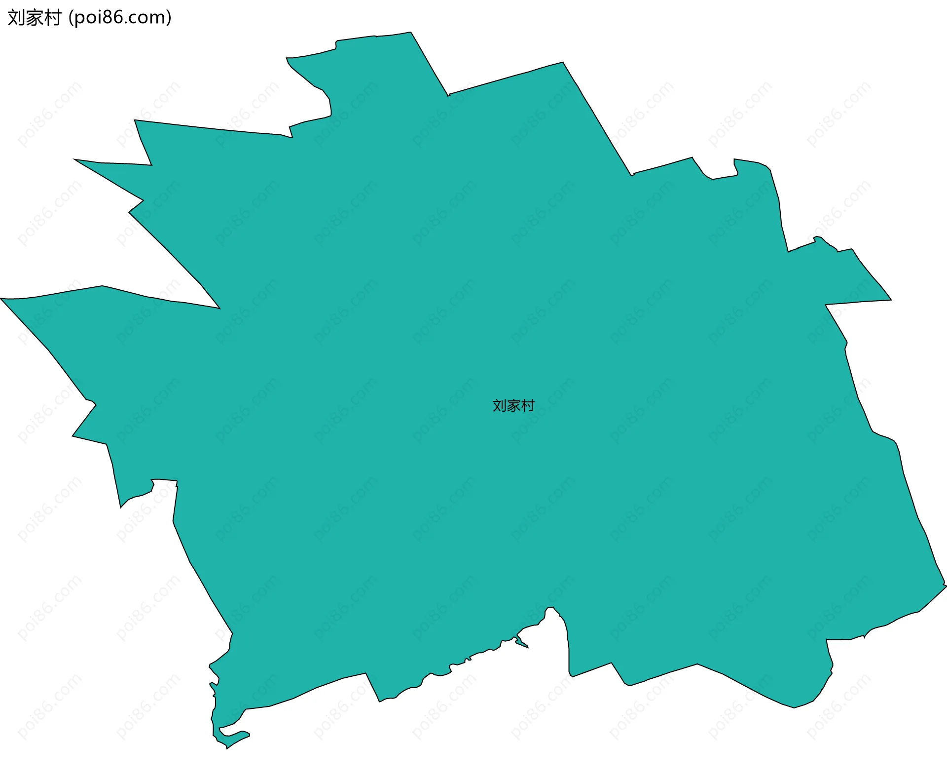 刘家村边界地图