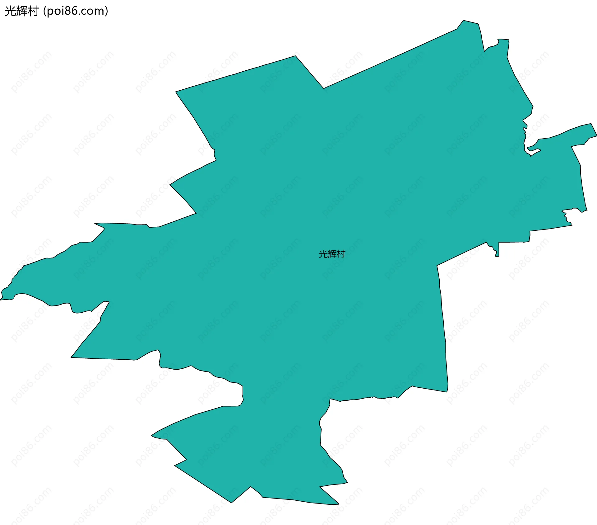 光辉村边界地图