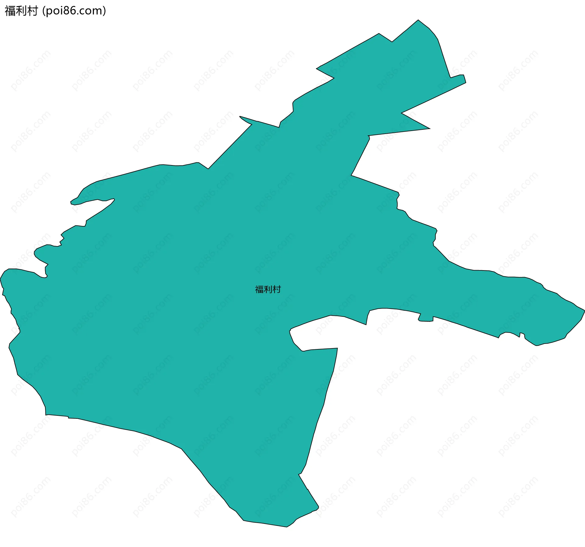 福利村边界地图