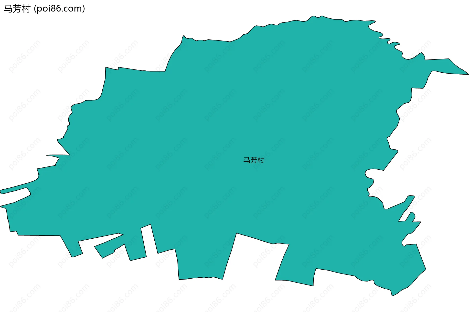 马芳村边界地图