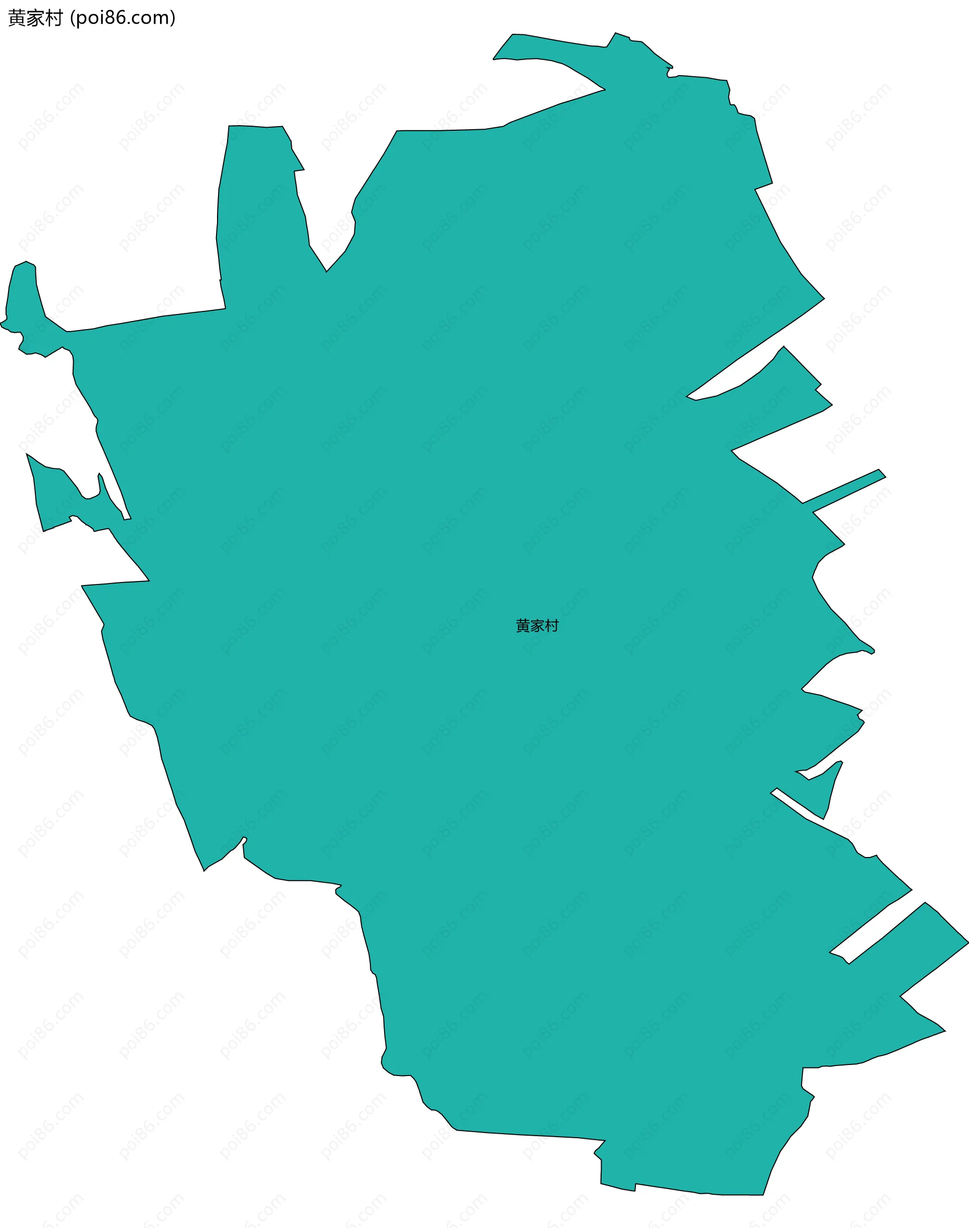 黄家村边界地图