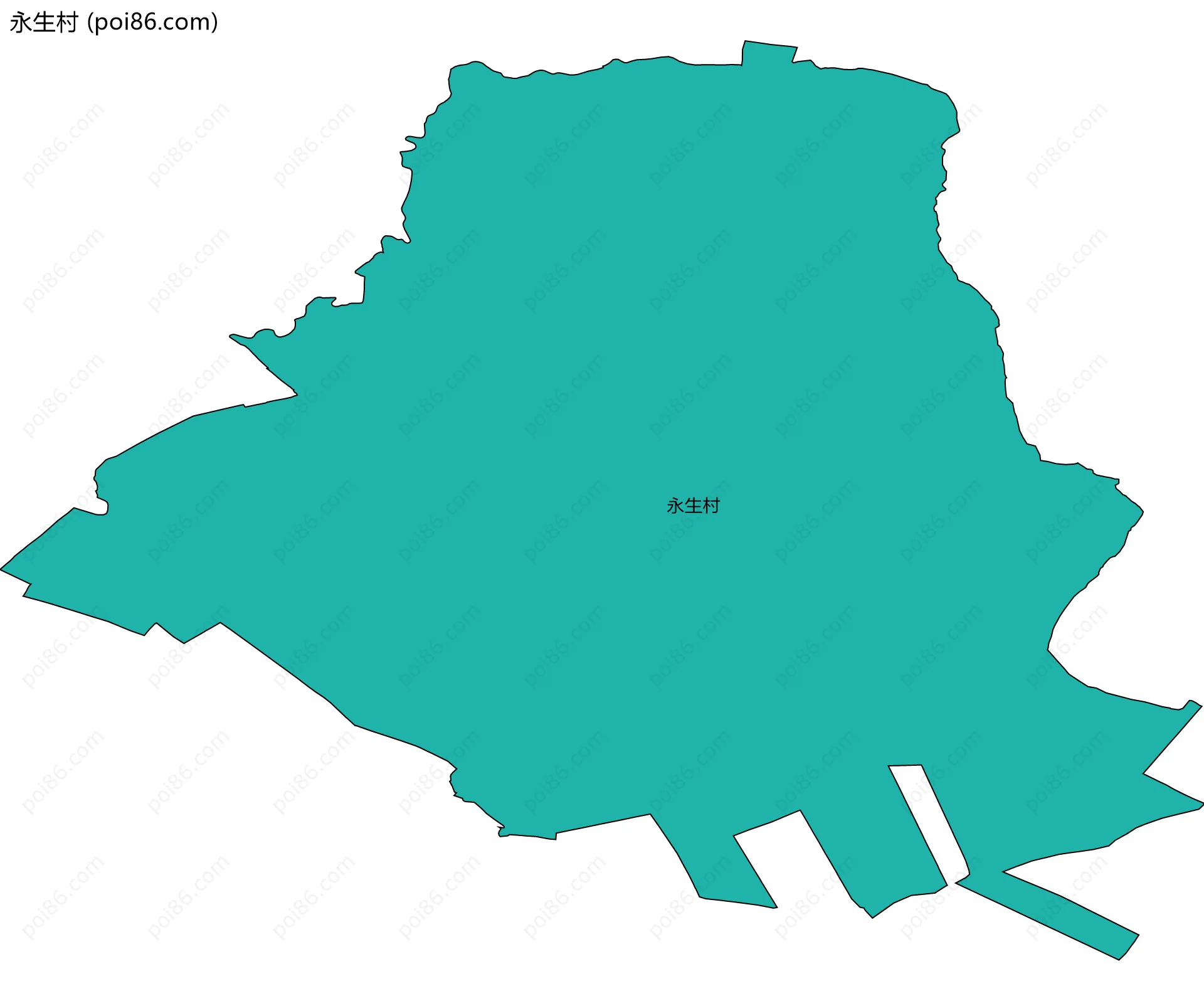 永生村边界地图