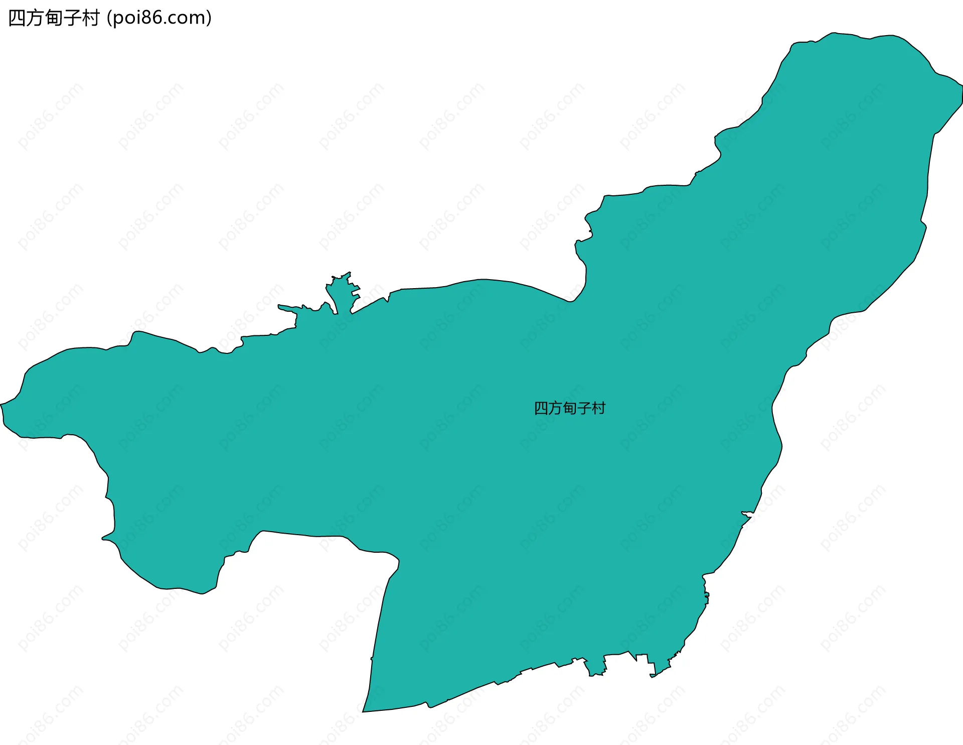 四方甸子村边界地图