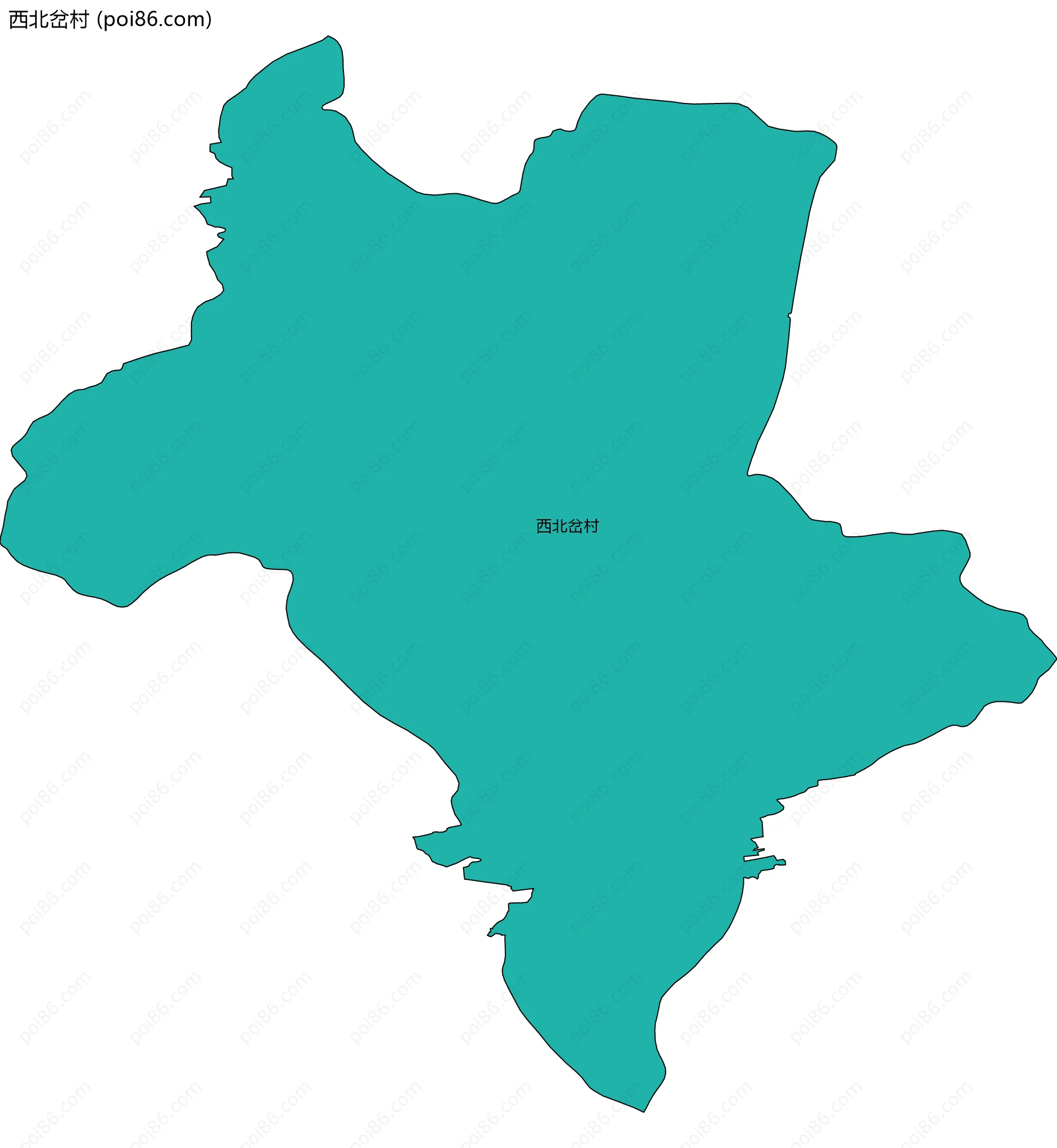 西北岔村边界地图
