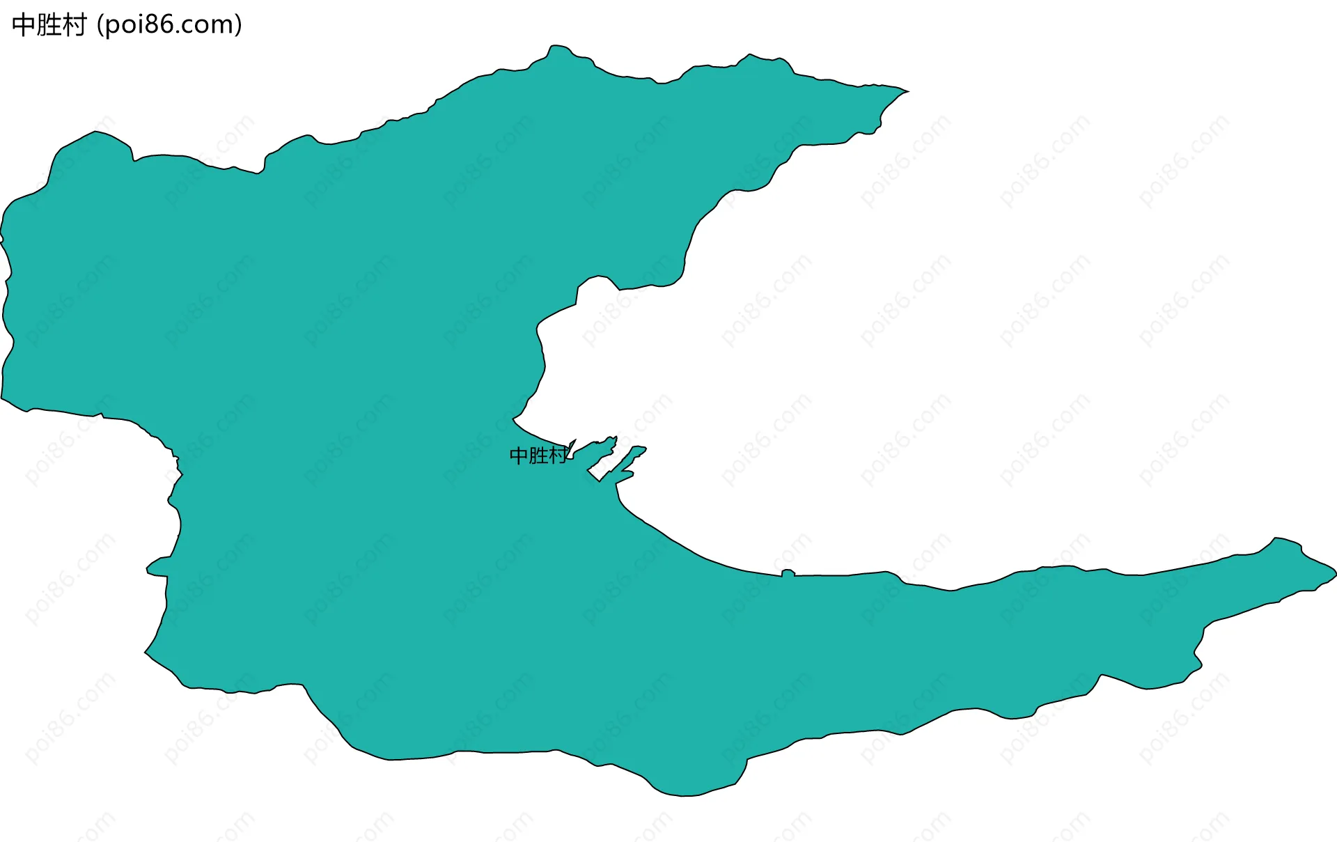 中胜村边界地图