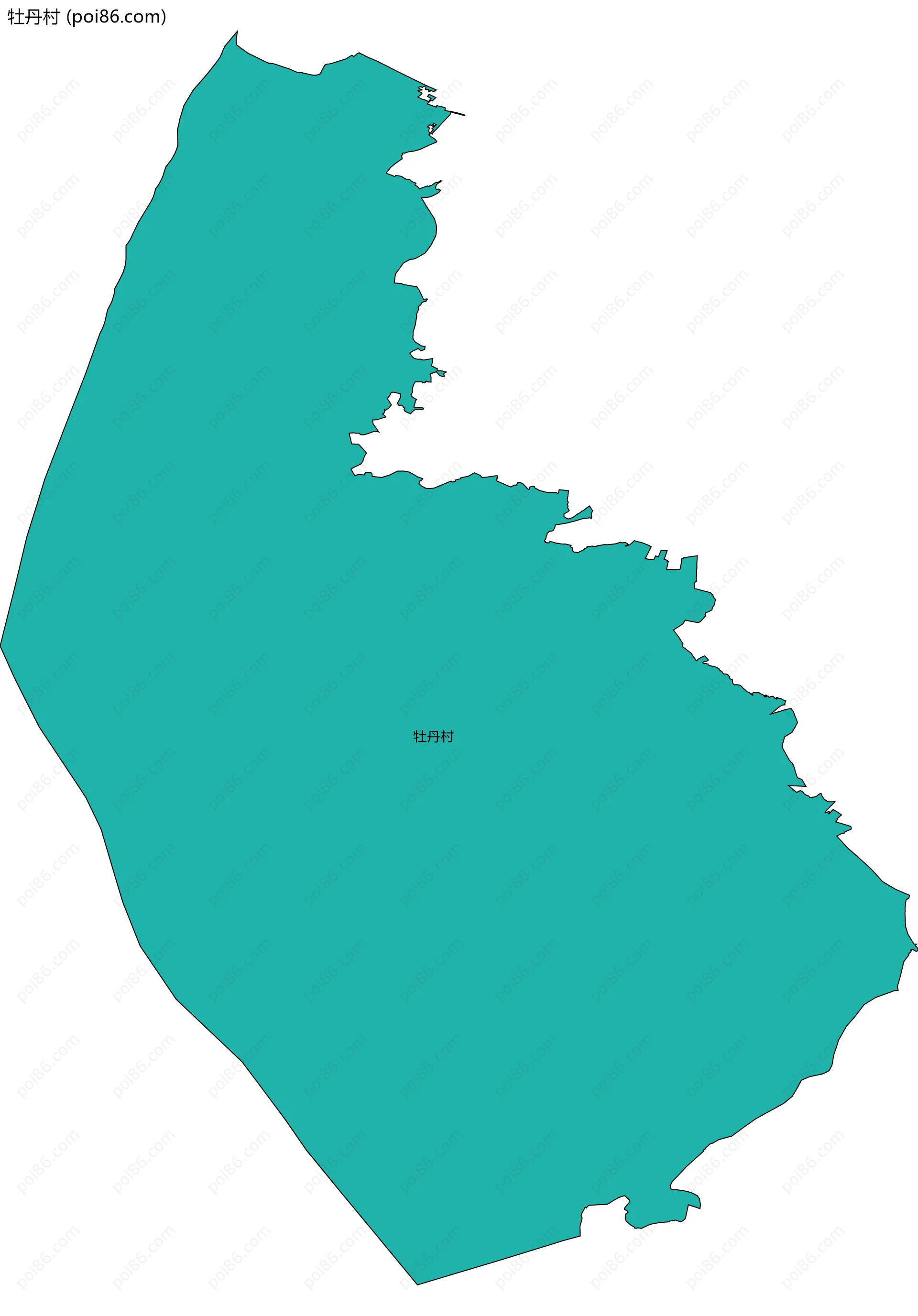 牡丹村边界地图