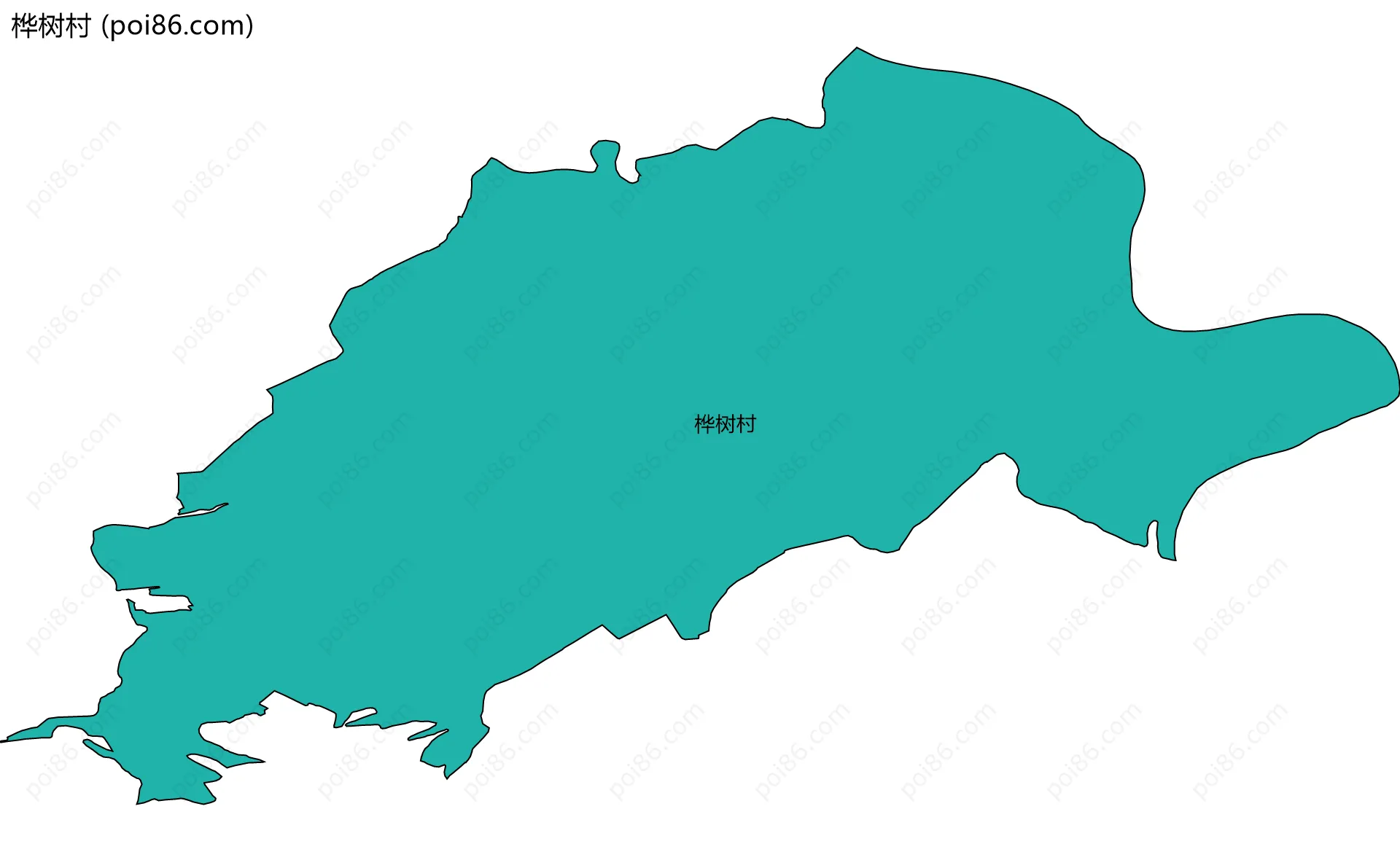 桦树村边界地图