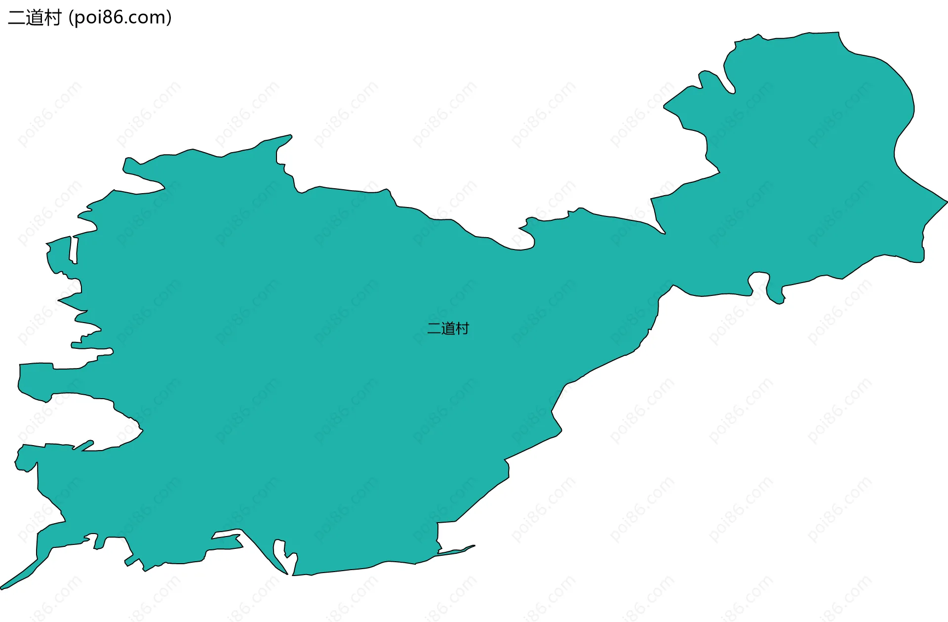 二道村边界地图
