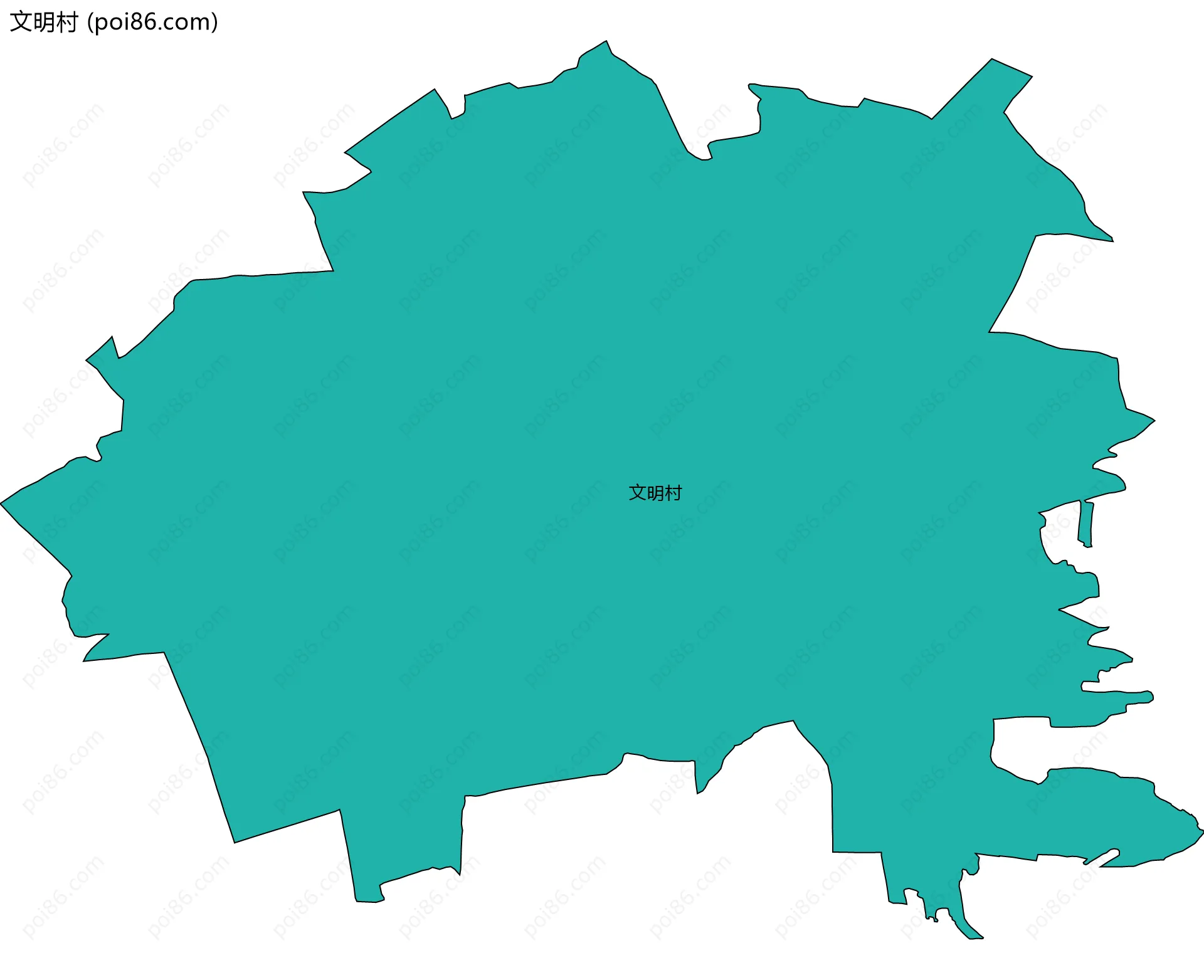 文明村边界地图