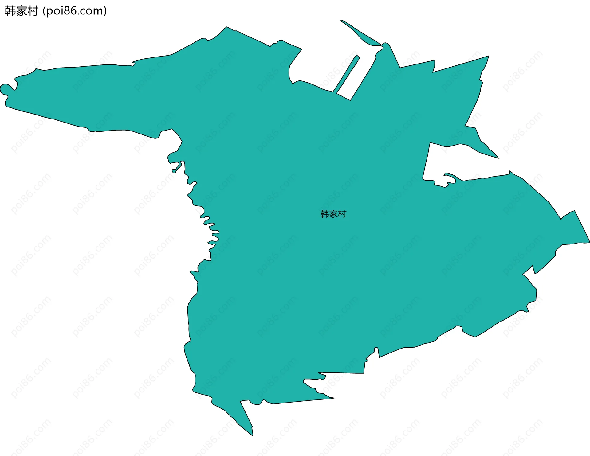 韩家村边界地图