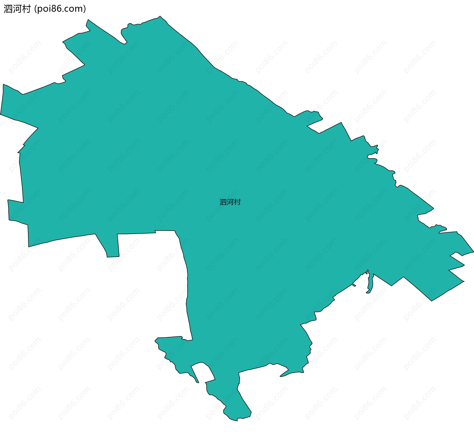 泗河村边界地图