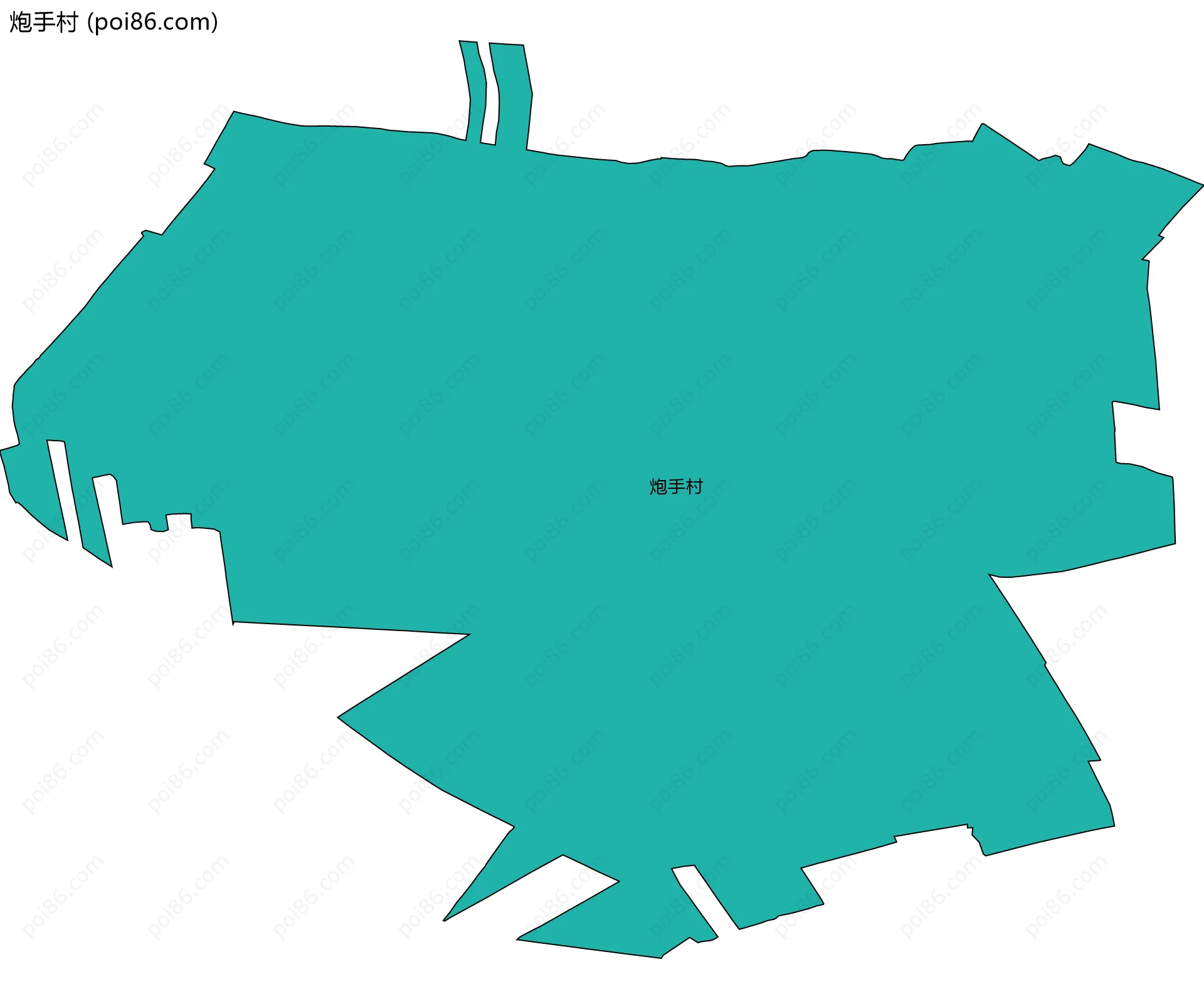 炮手村边界地图