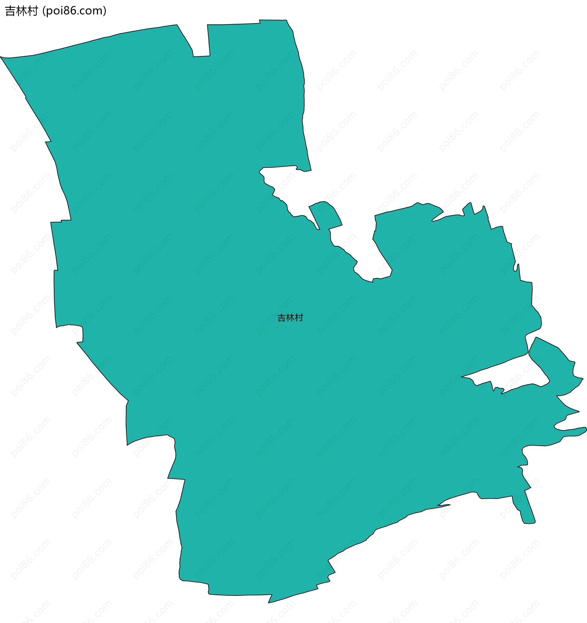 吉林村边界地图