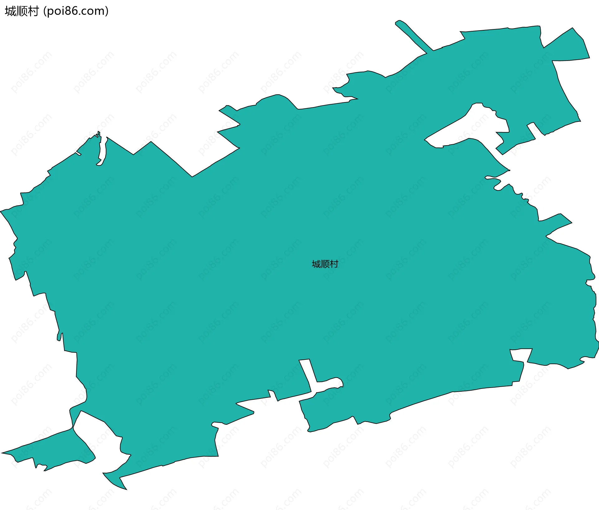 城顺村边界地图