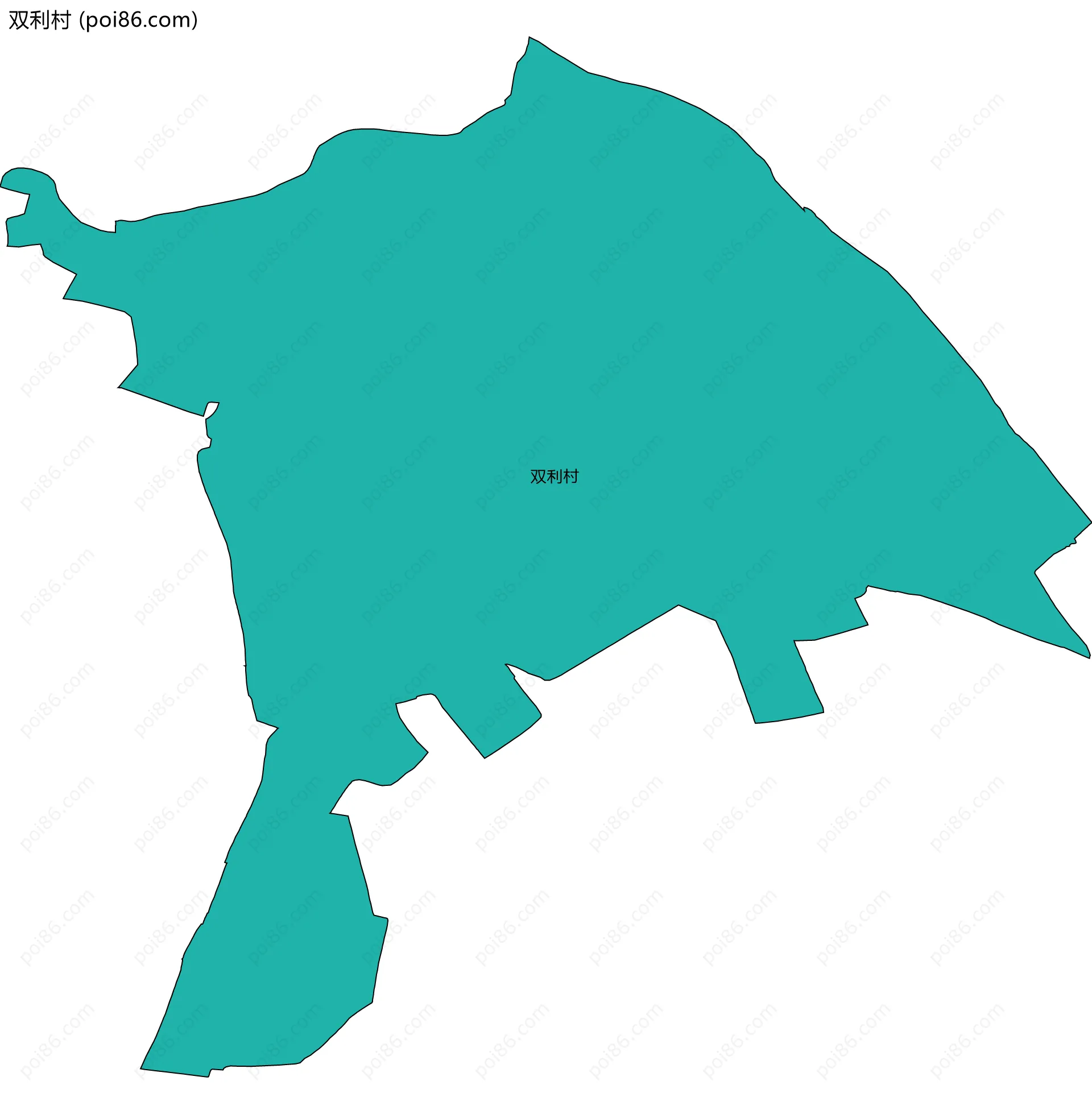 双利村边界地图