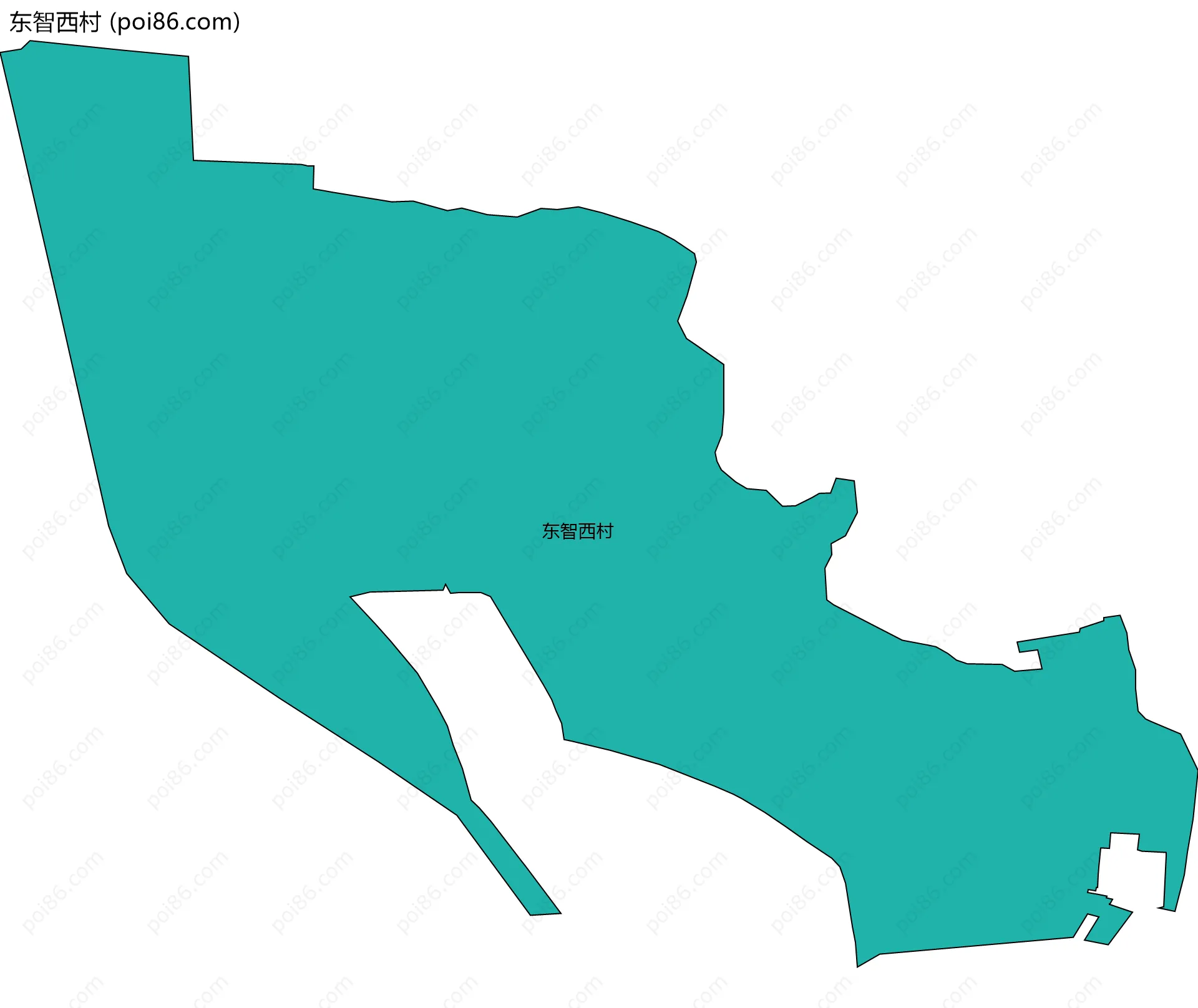 东智西村边界地图