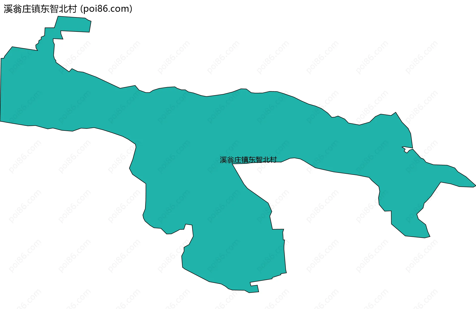 溪翁庄镇东智北村边界地图
