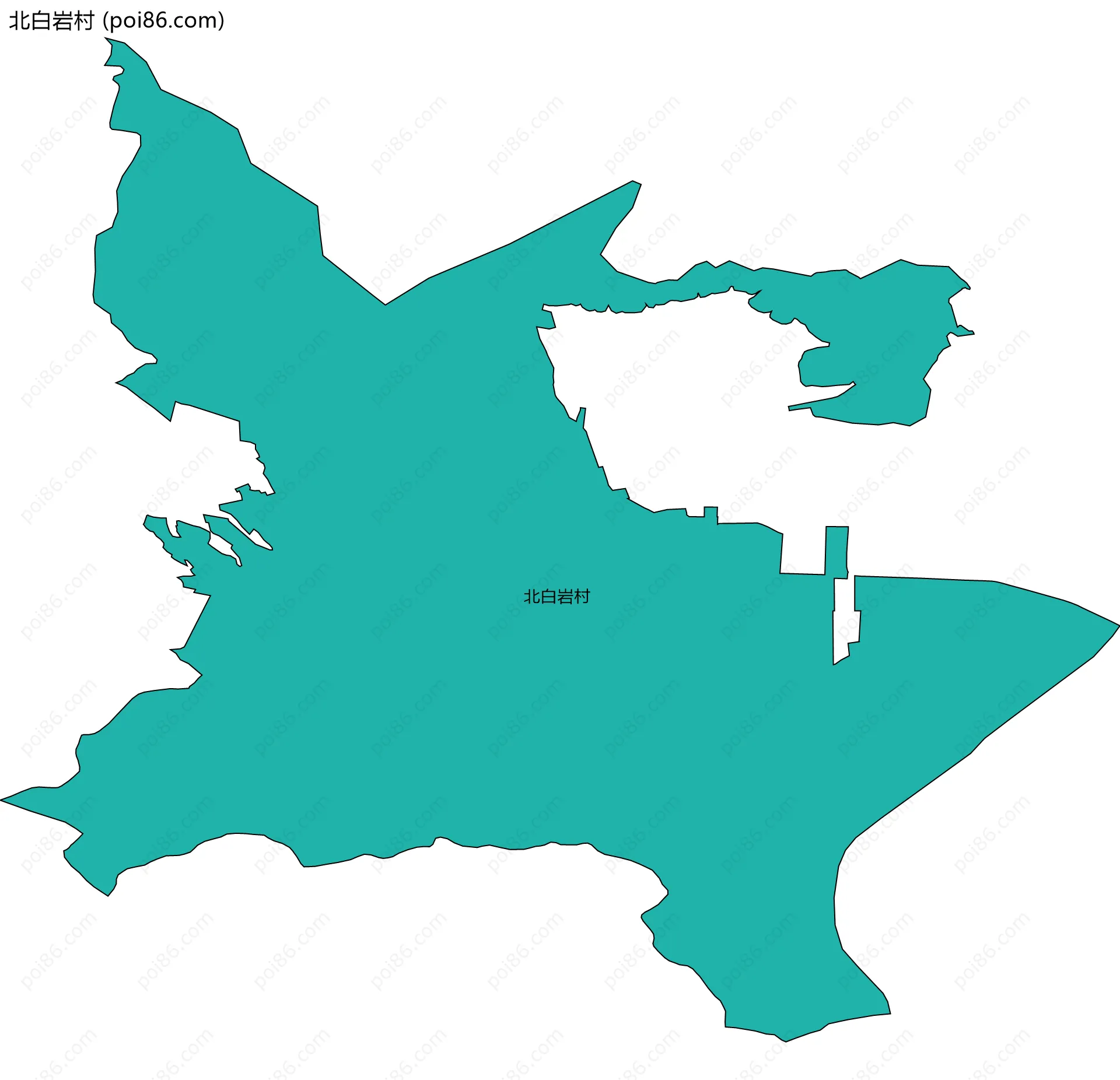 北白岩村边界地图
