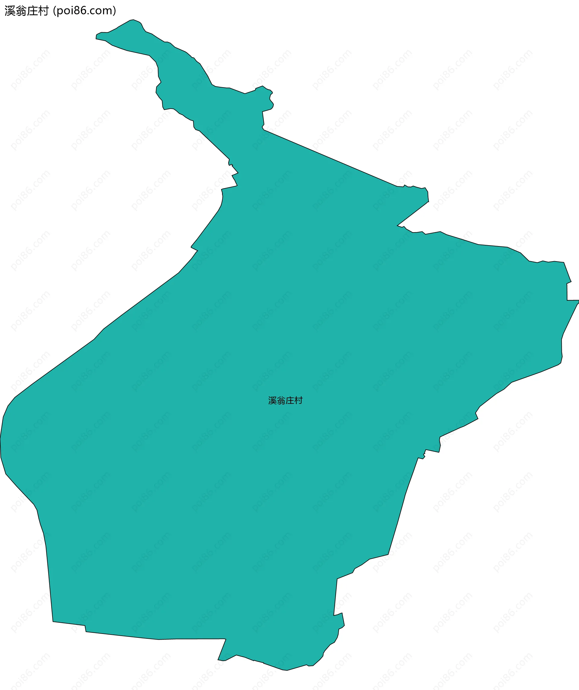 溪翁庄村边界地图