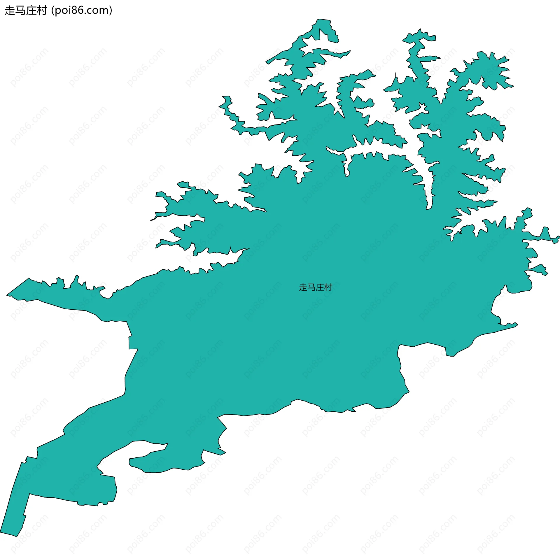 走马庄村边界地图
