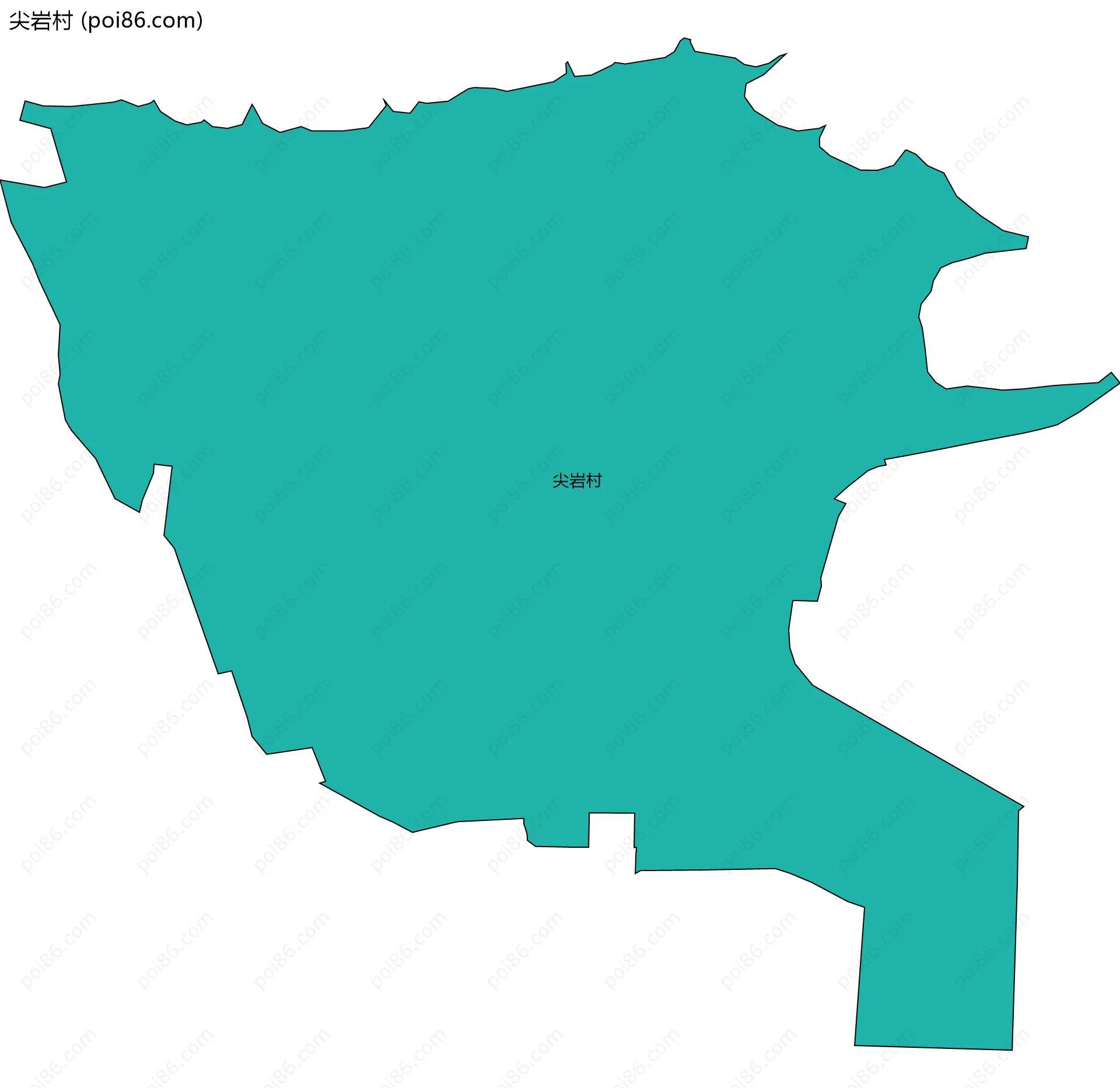 尖岩村边界地图