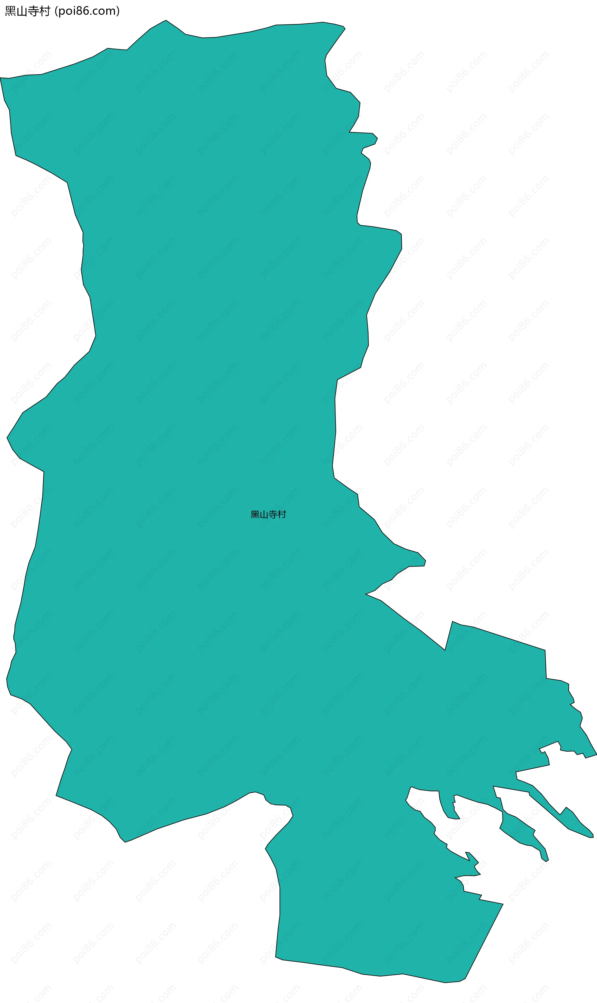 黑山寺村边界地图