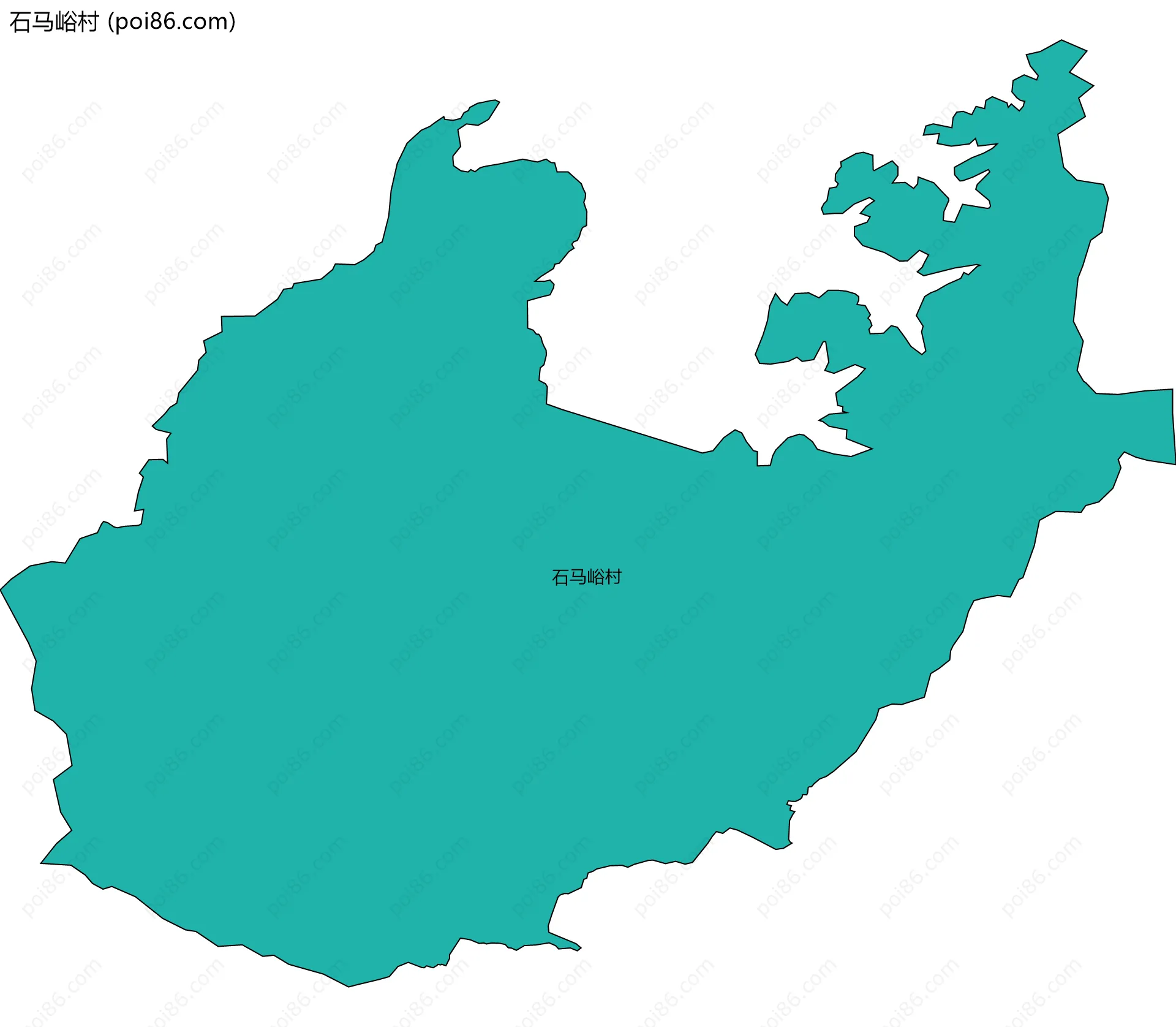 石马峪村边界地图