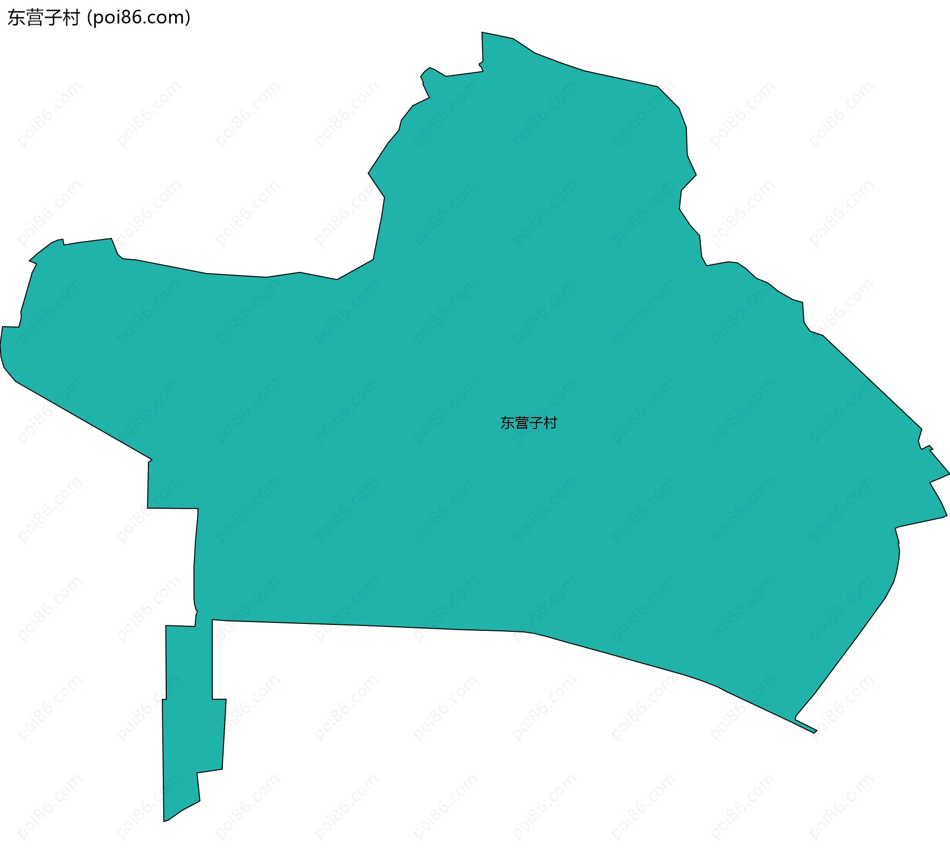 东营子村边界地图
