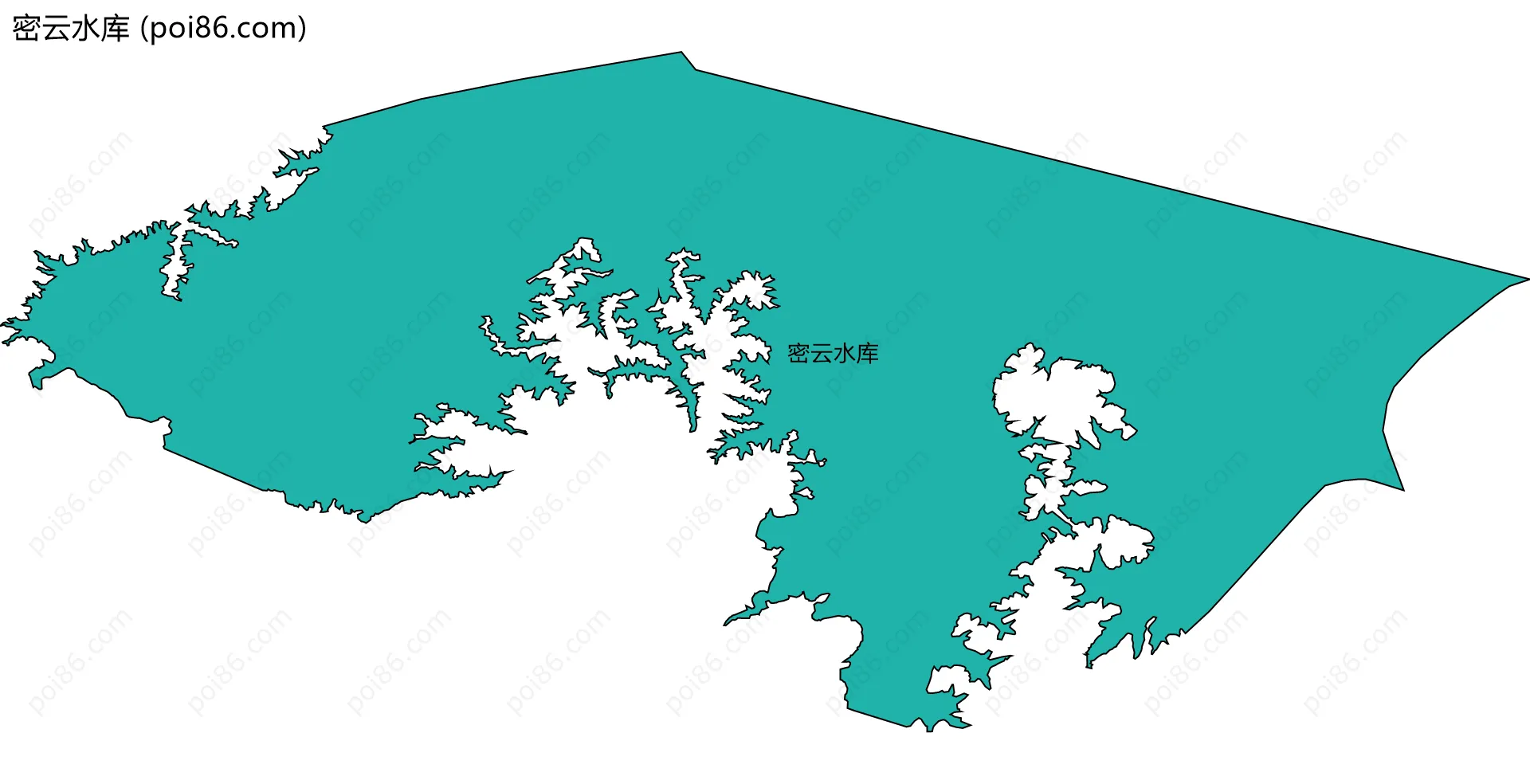 密云水库边界地图