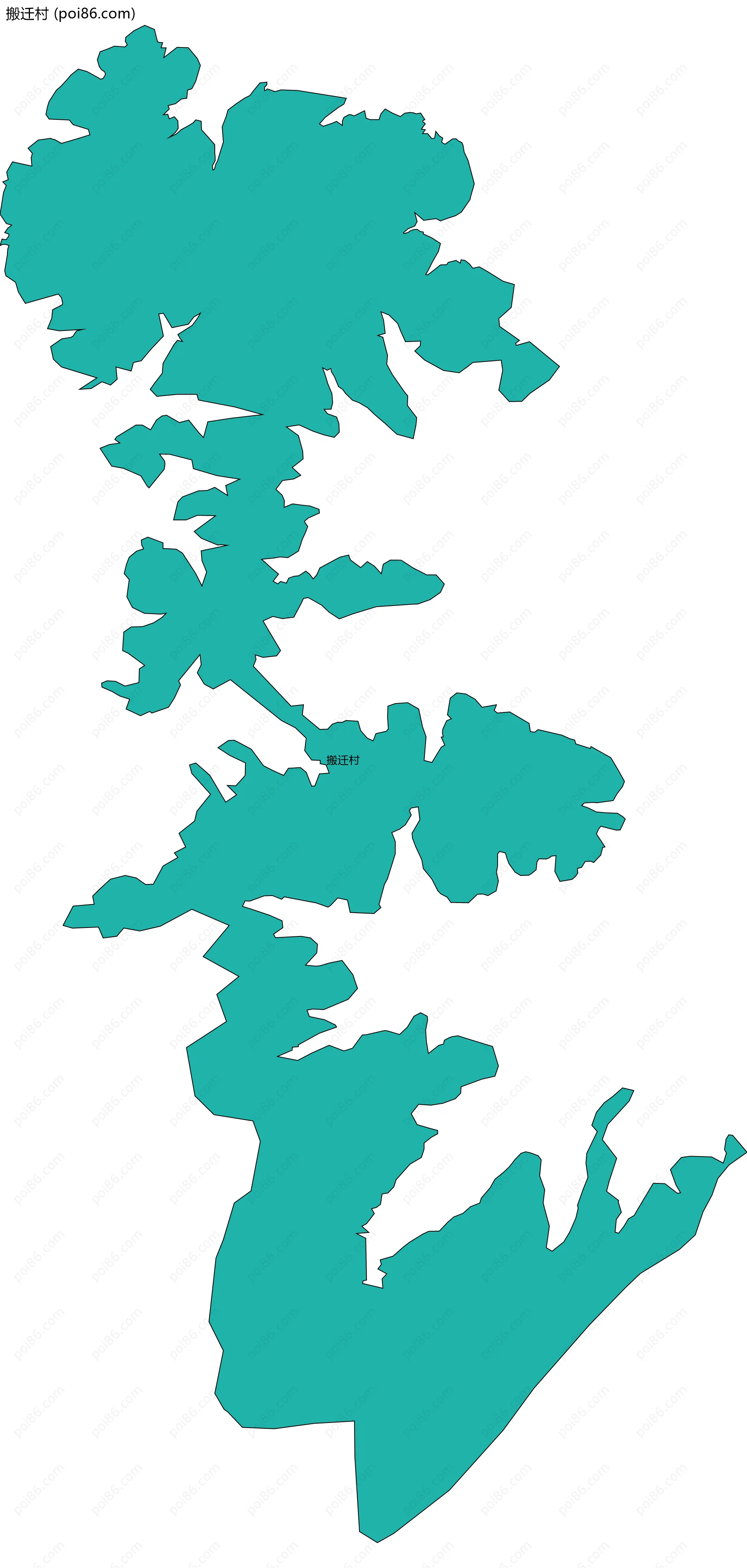 搬迁村边界地图