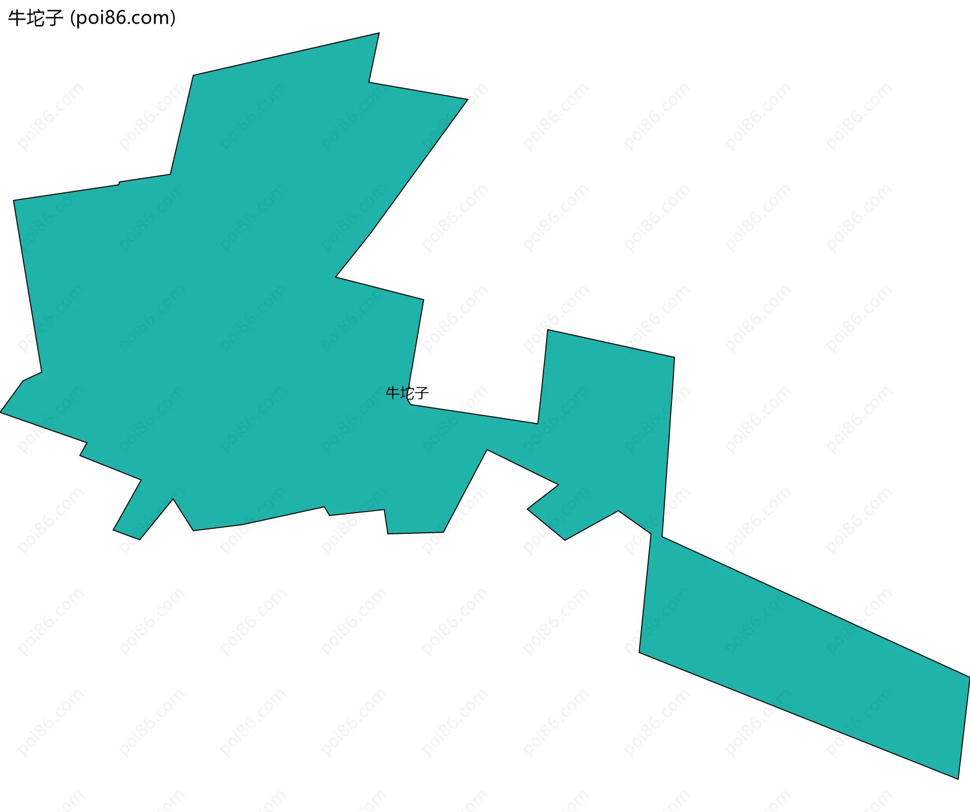 牛坨子边界地图