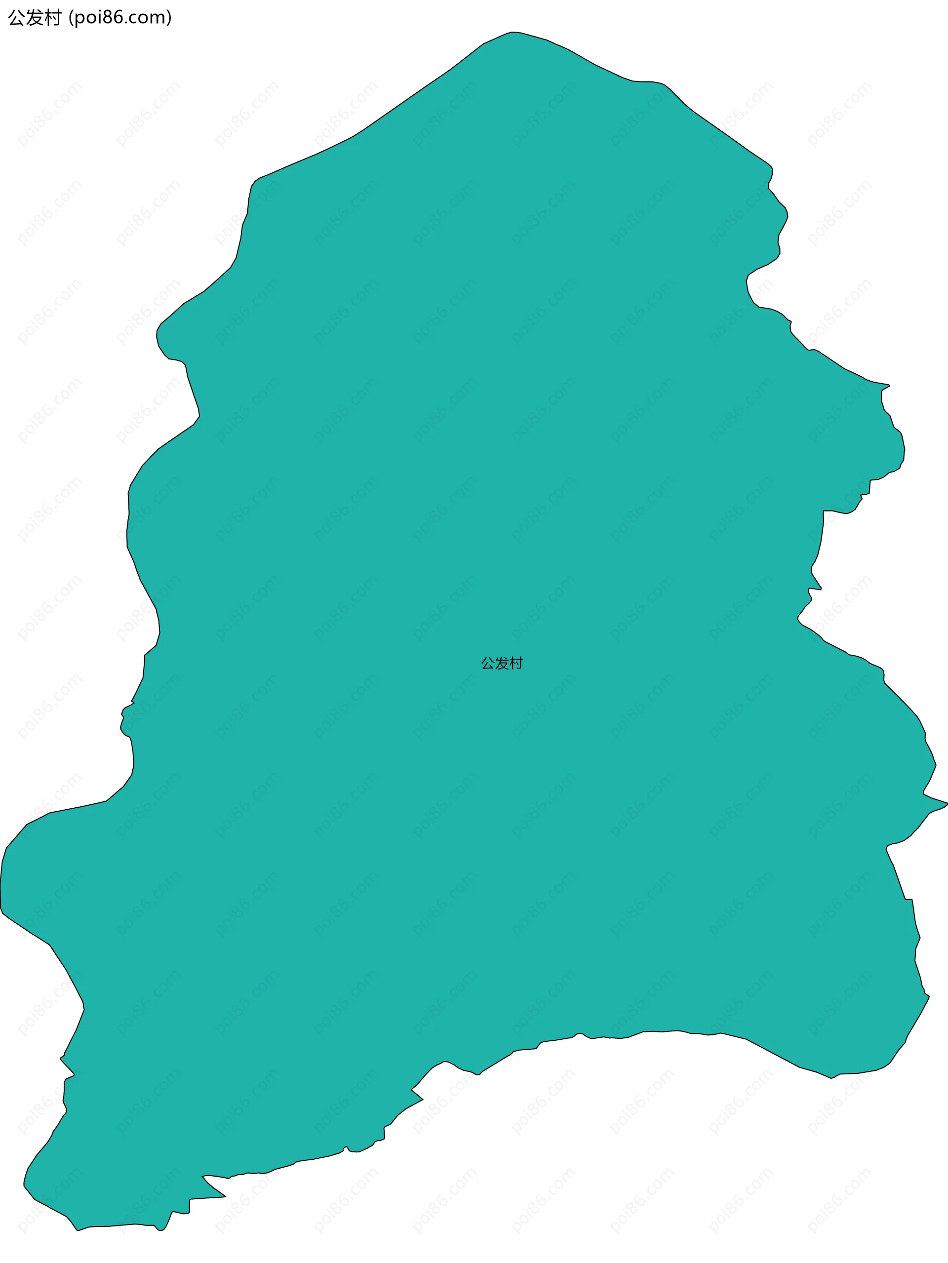 公发村边界地图