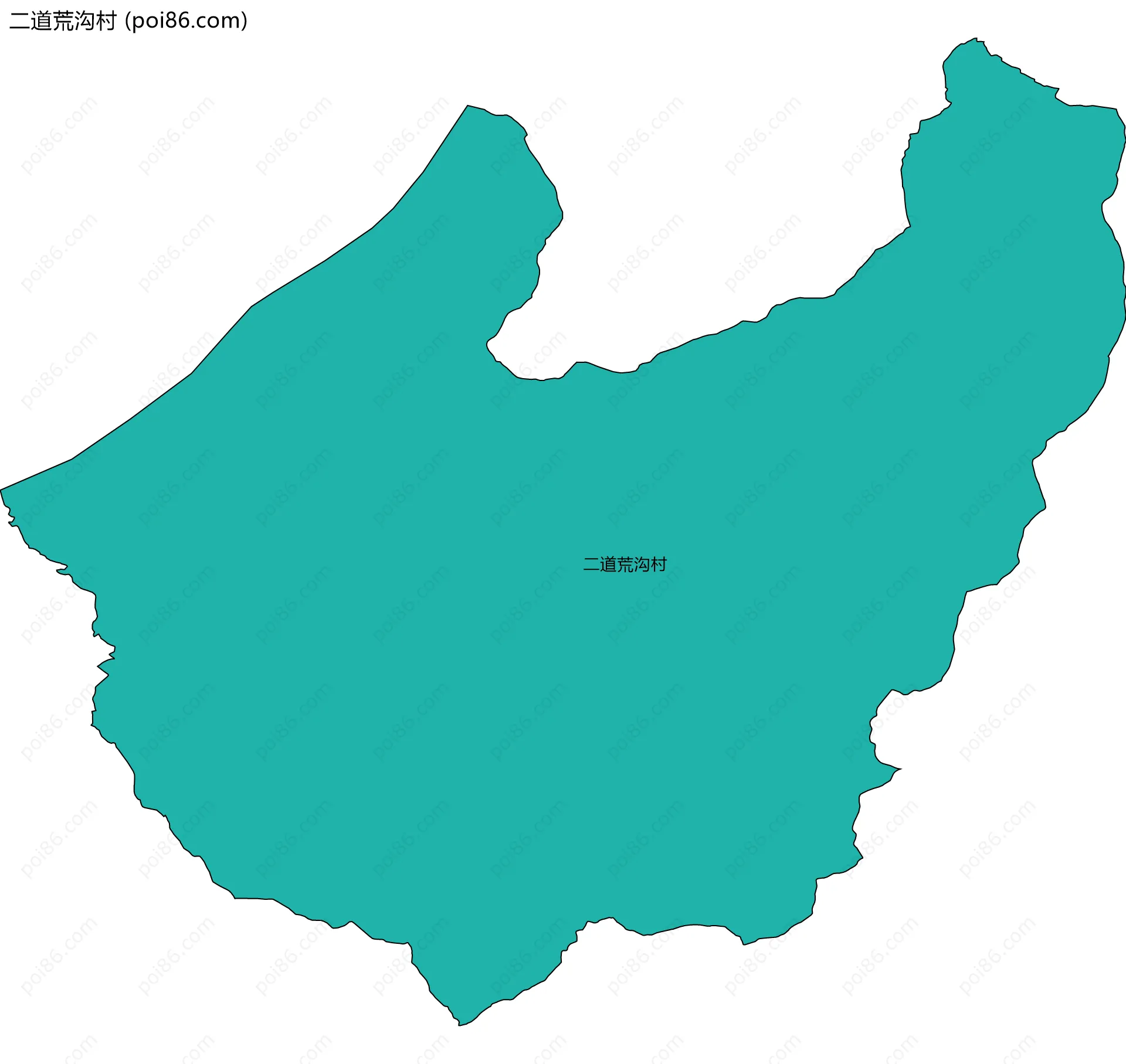 二道荒沟村边界地图