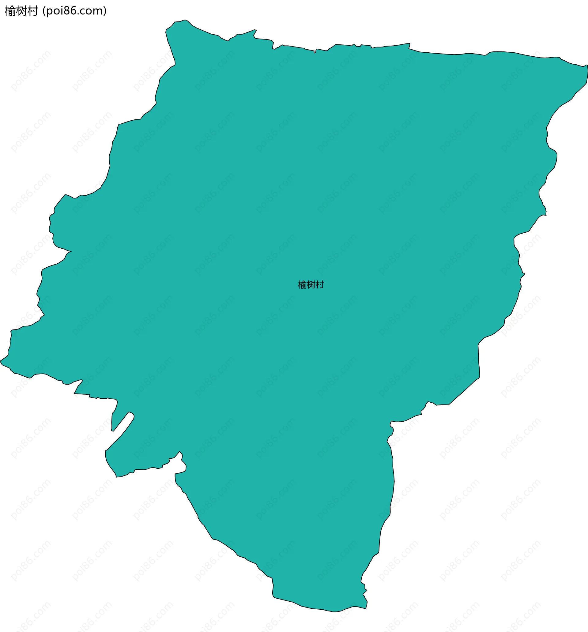 榆树村边界地图