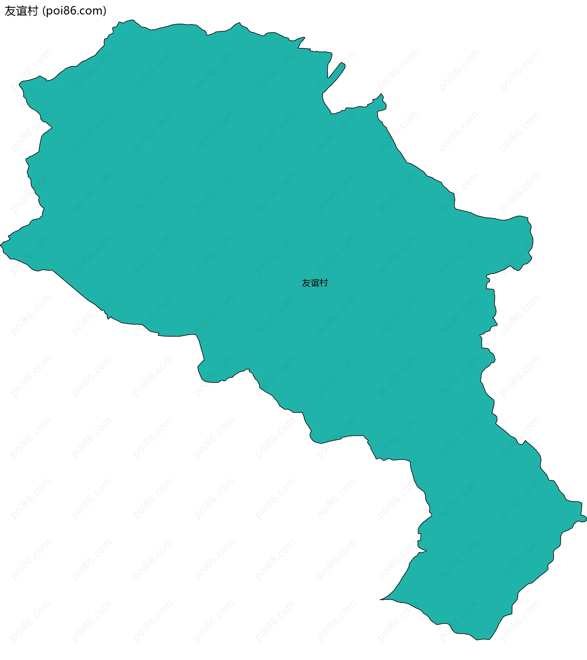 友谊村边界地图