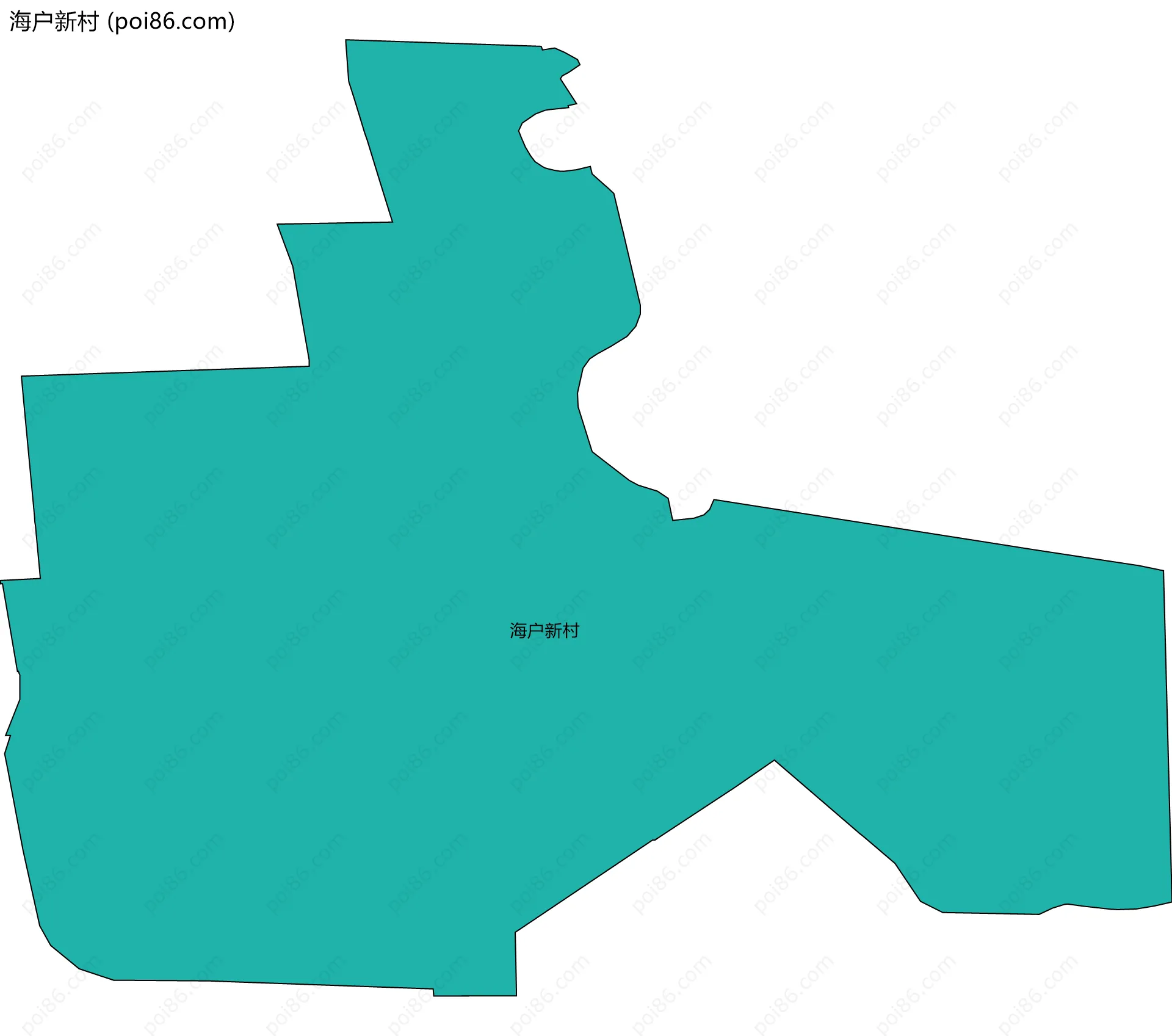 海户新村边界地图