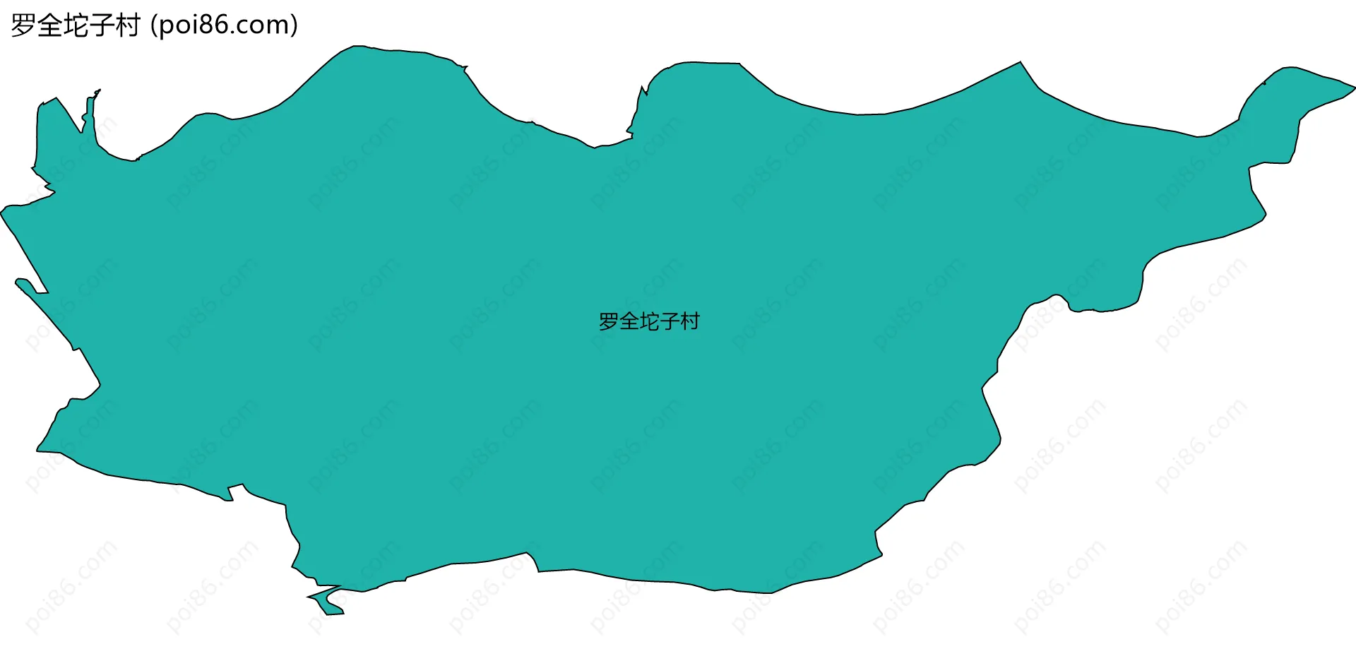 罗全坨子村边界地图