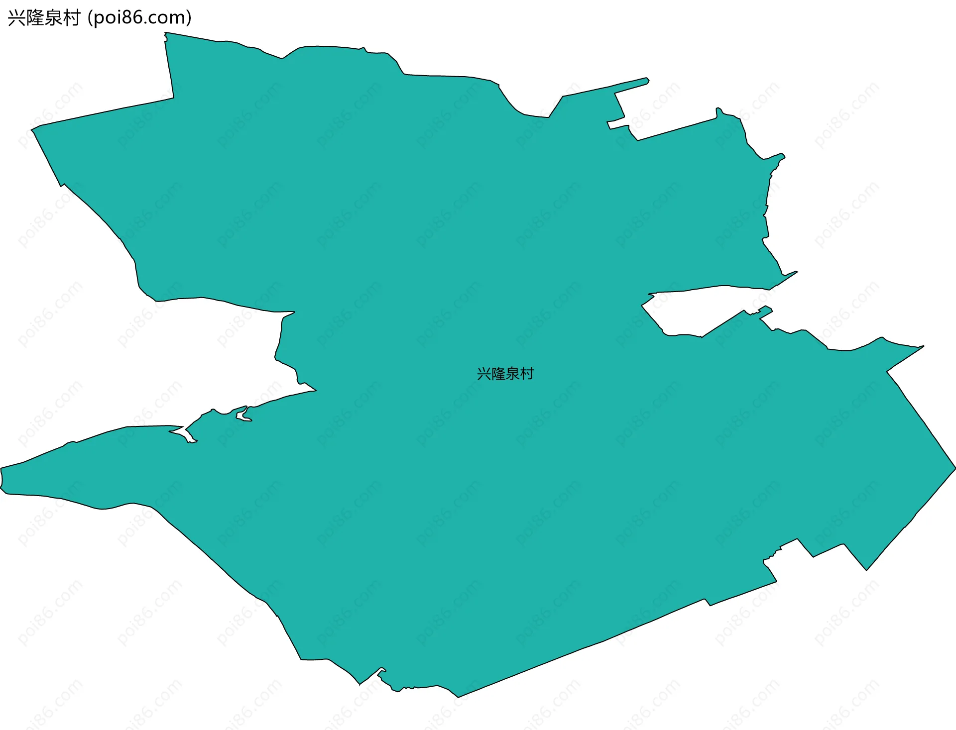 兴隆泉村边界地图