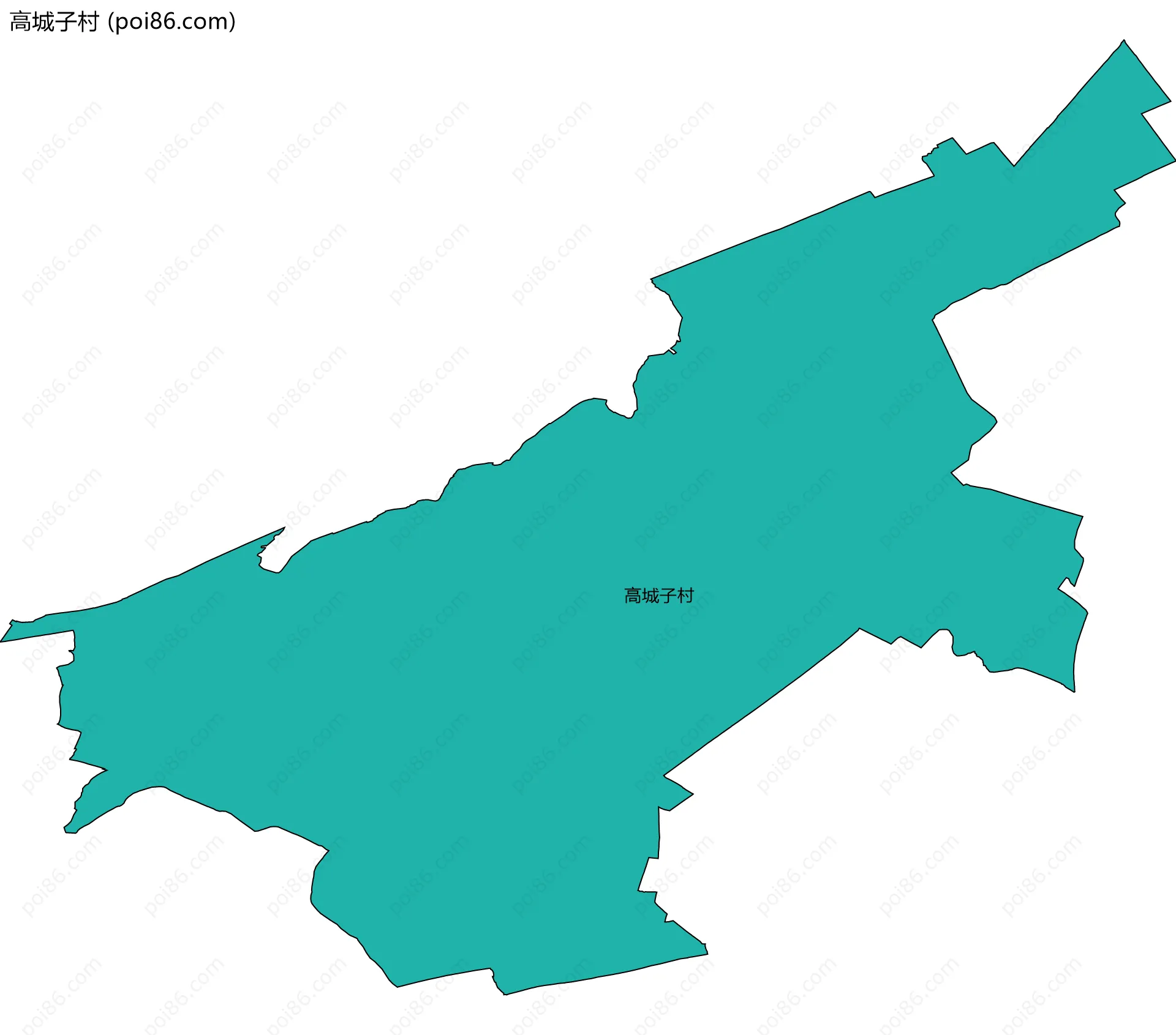 高城子村边界地图