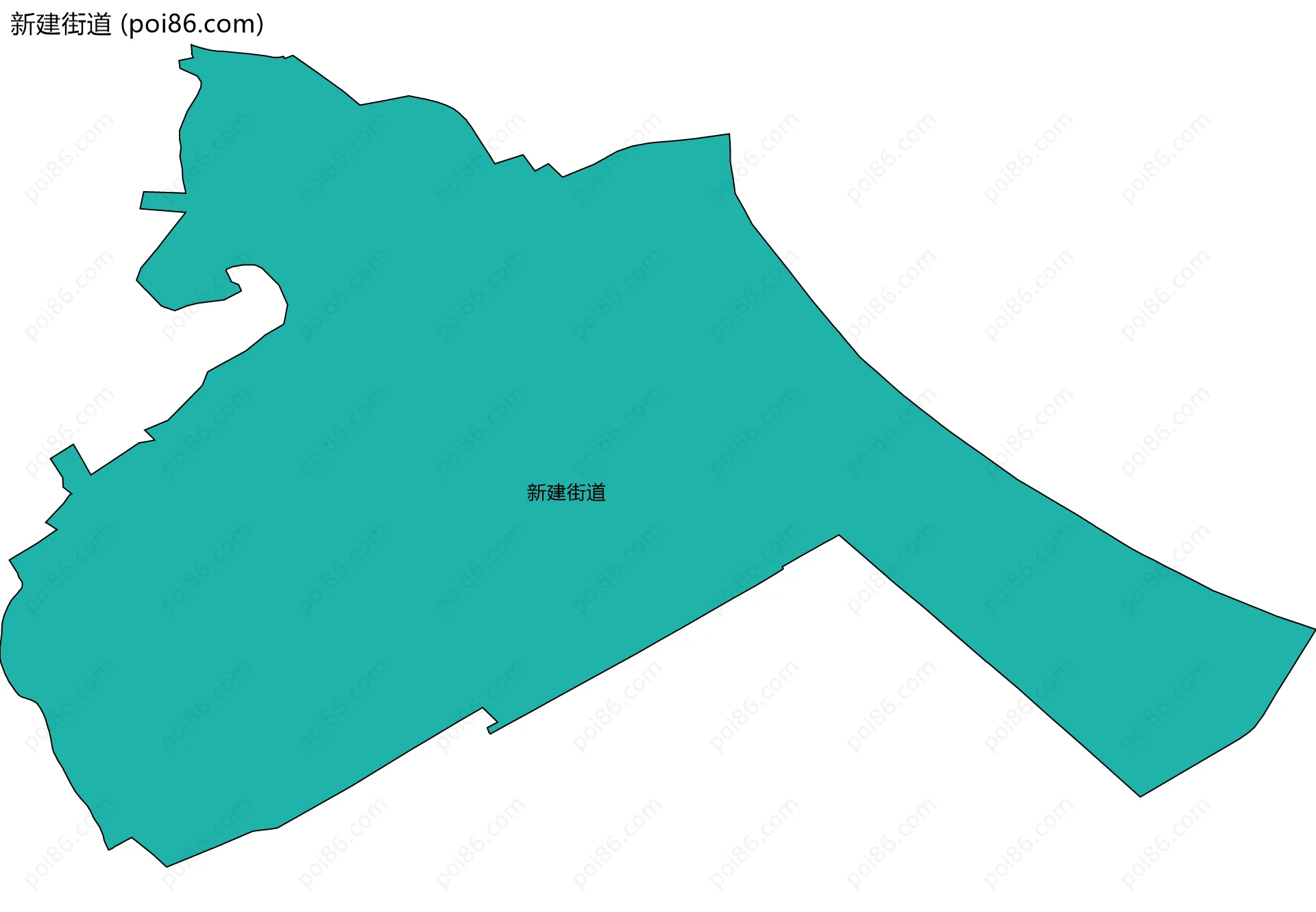 新建街道边界地图