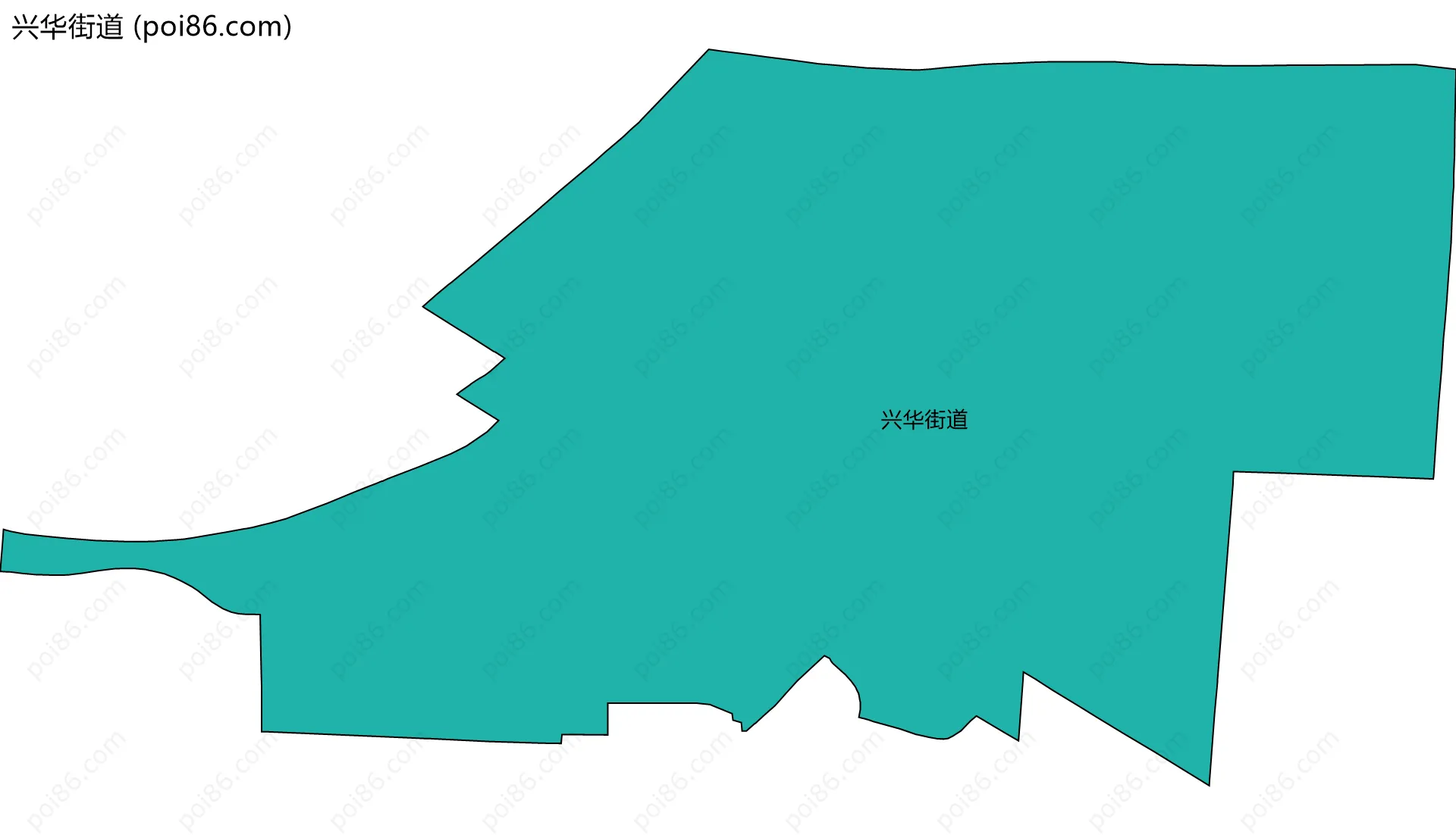 兴华街道边界地图