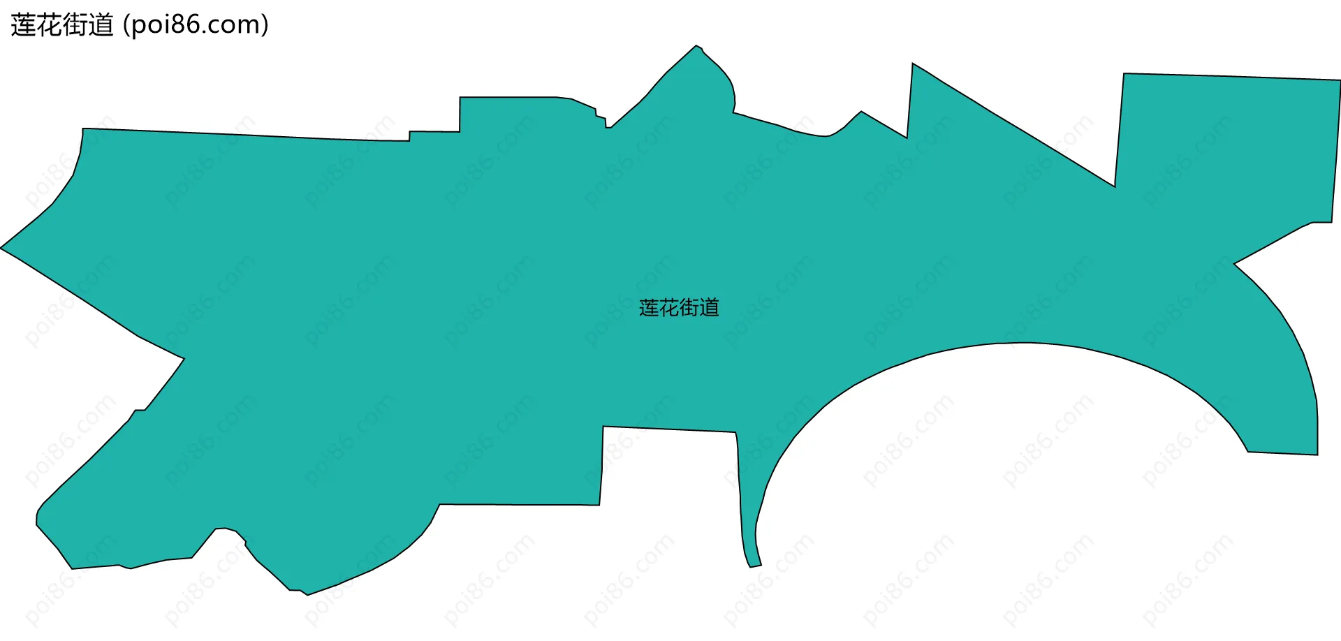 莲花街道边界地图