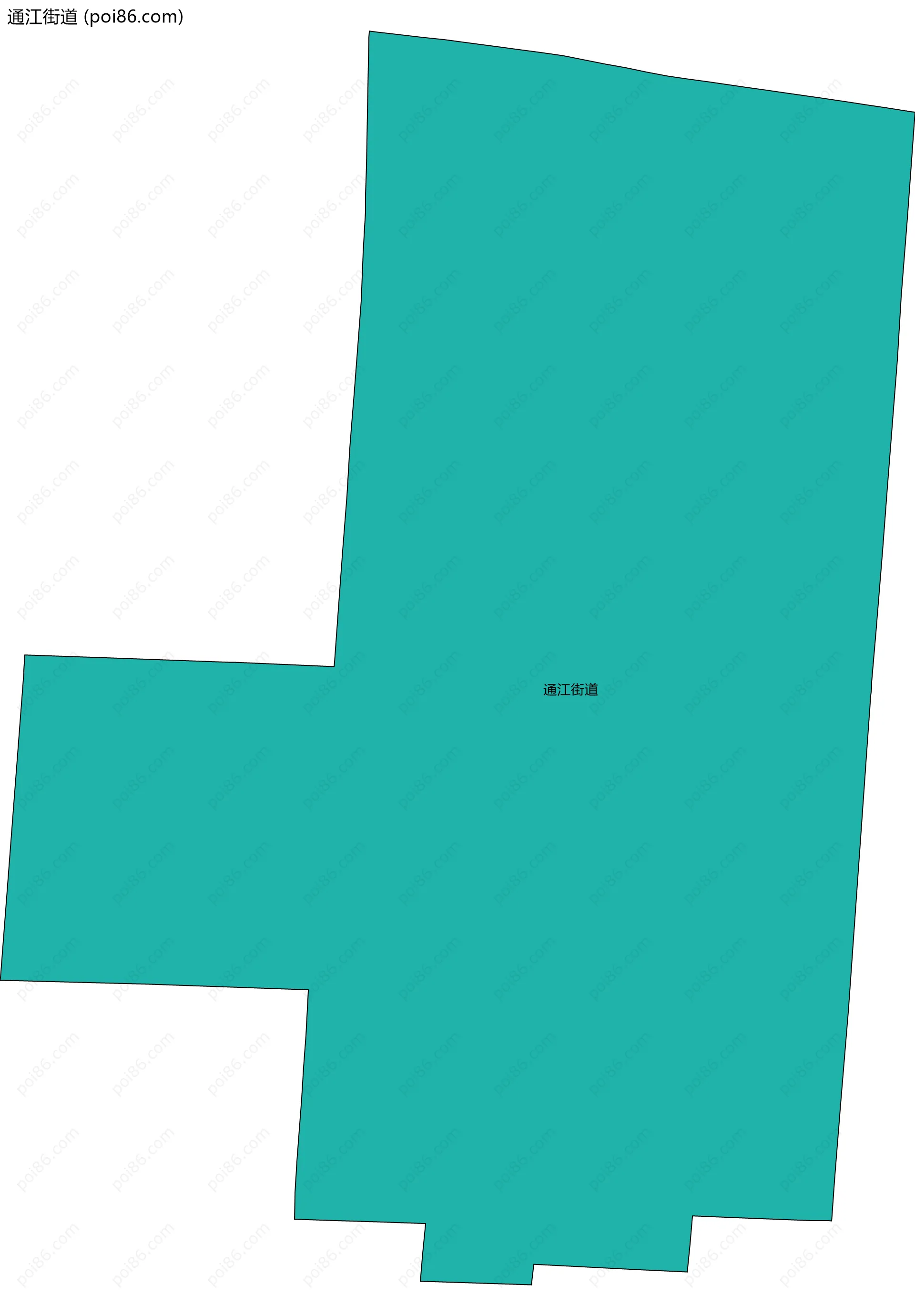 通江街道边界地图
