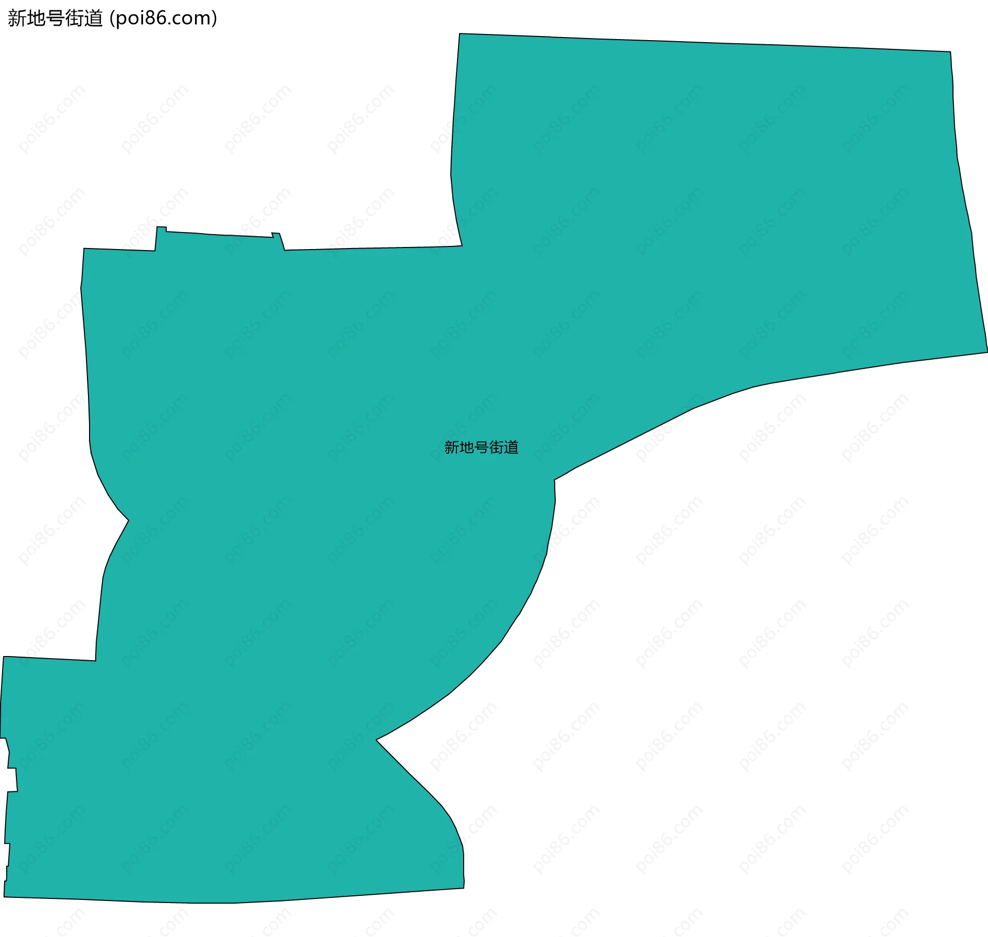 新地号街道边界地图