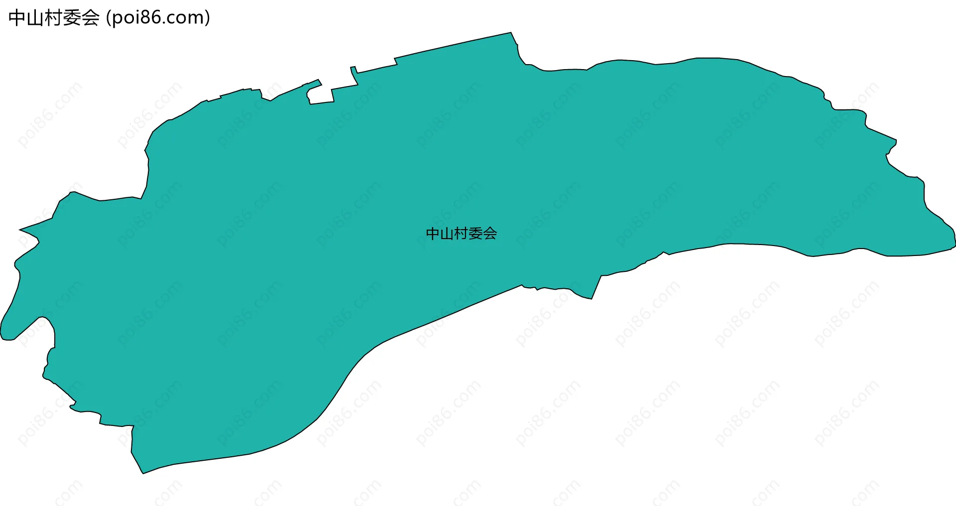 中山村委会边界地图