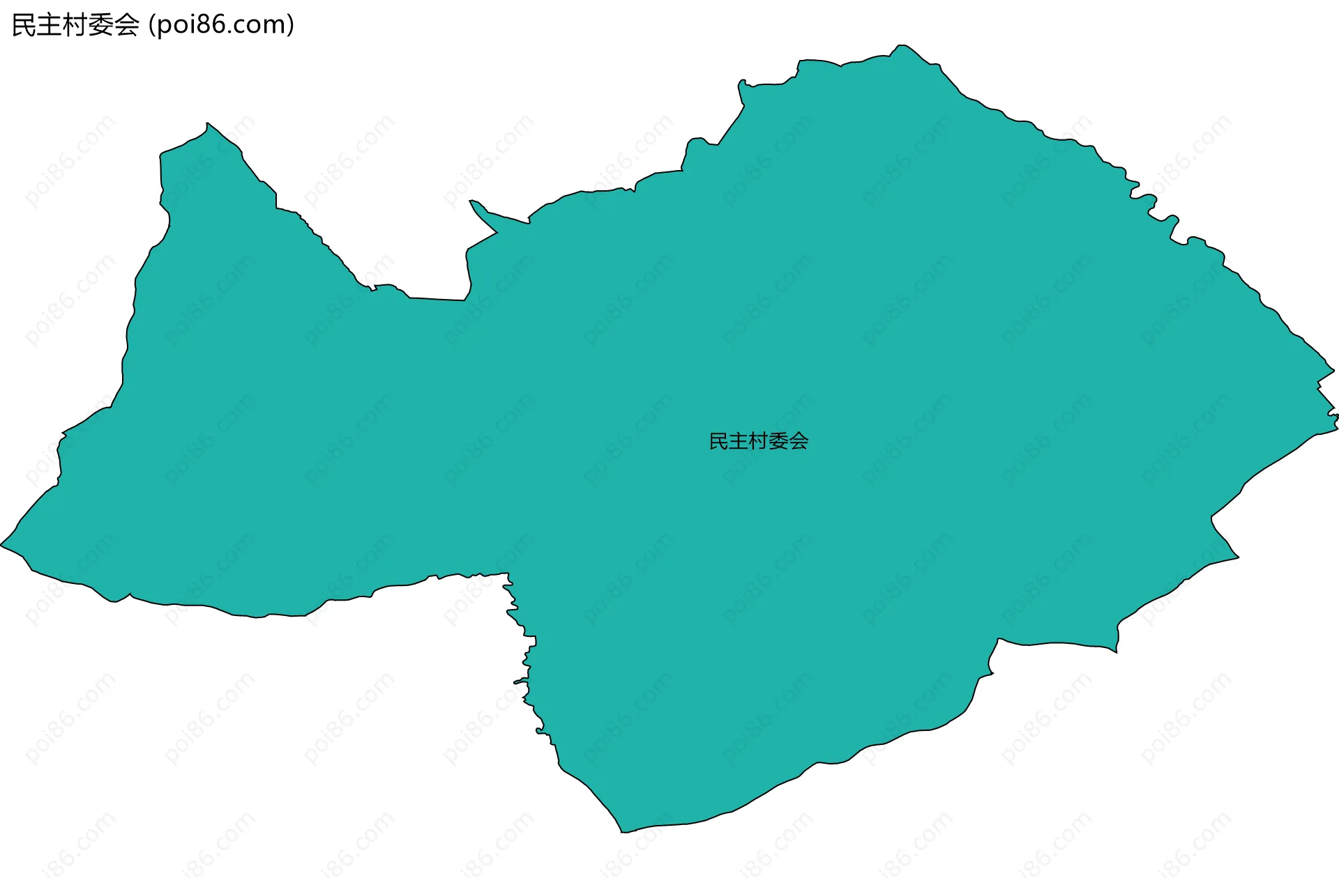 民主村委会边界地图