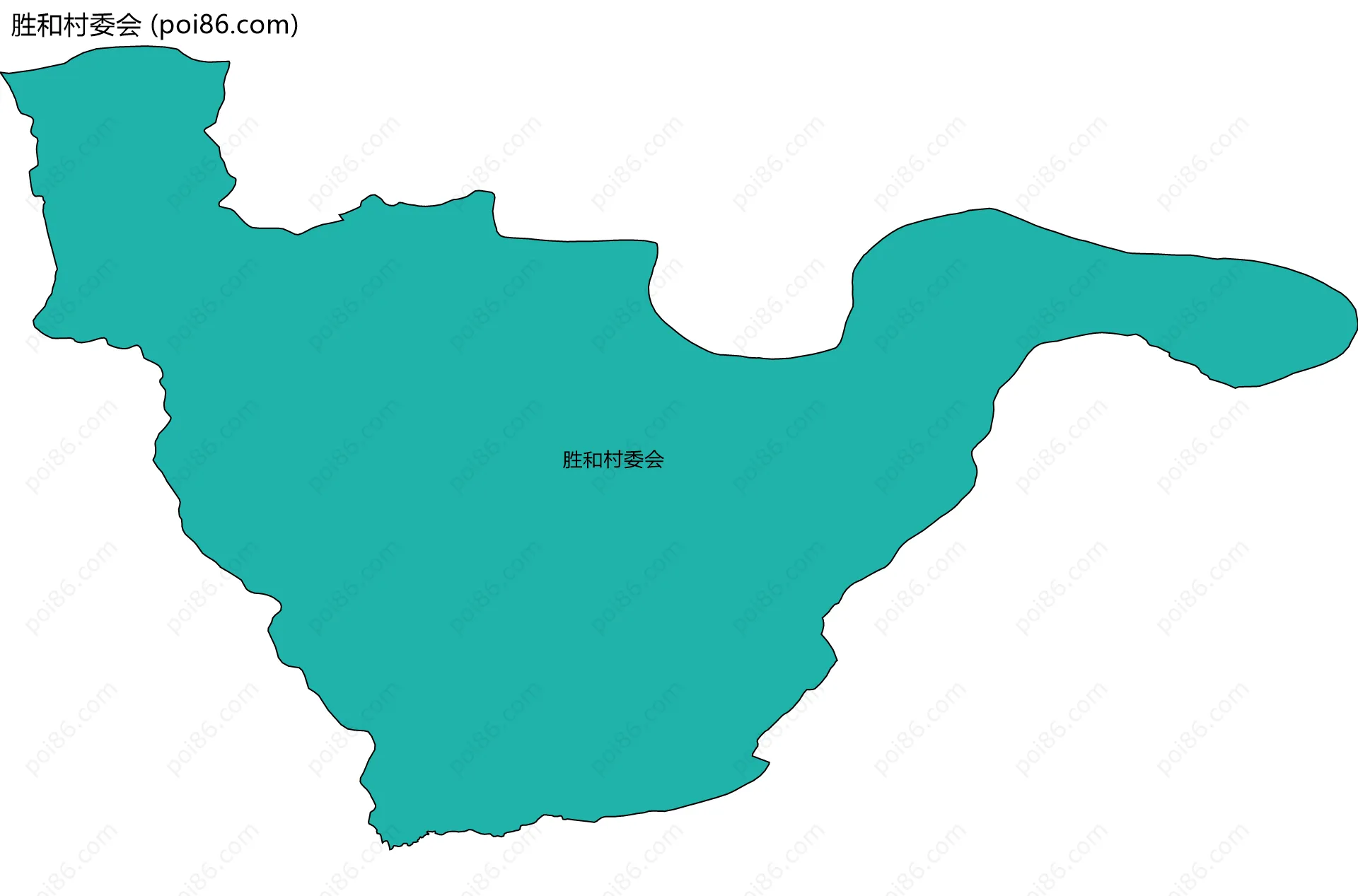 胜和村委会边界地图